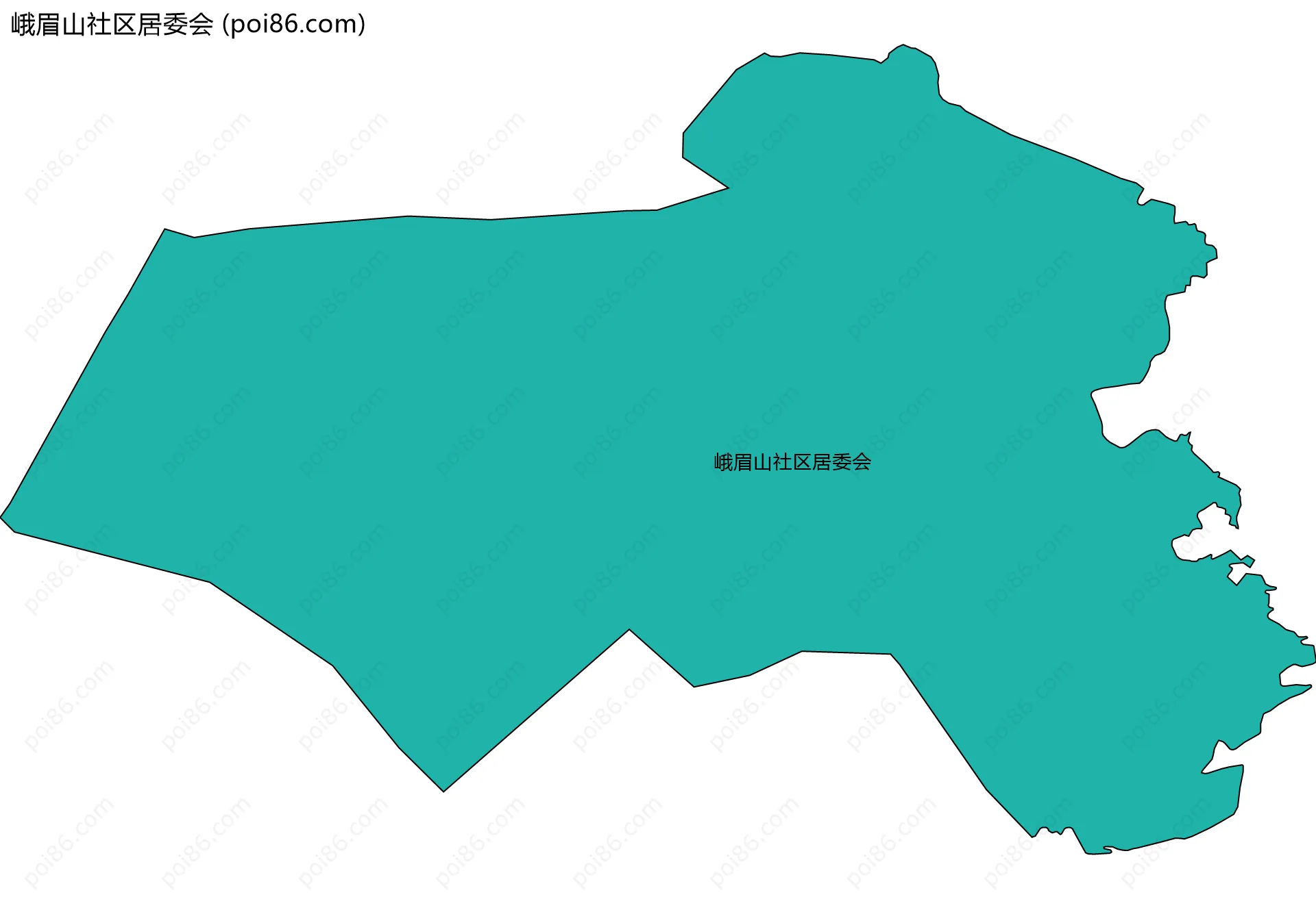 峨眉山社区居委会边界地图