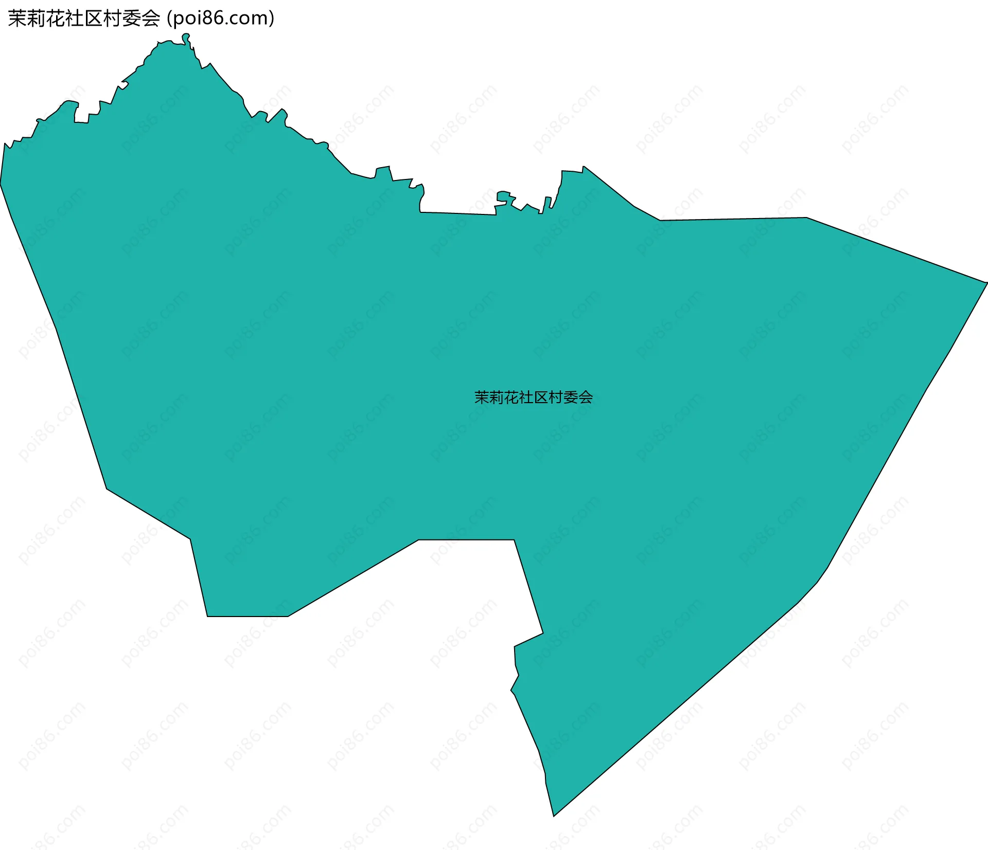 茉莉花社区村委会边界地图