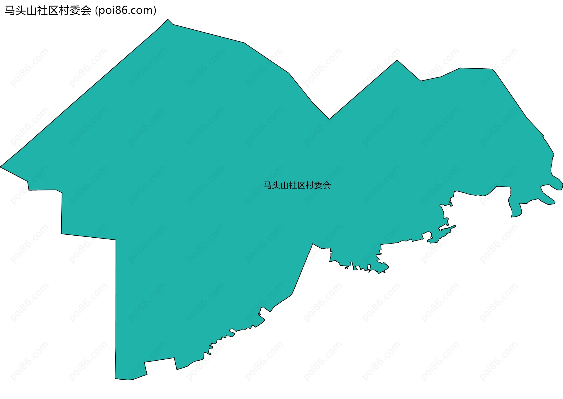 马头山社区村委会边界地图