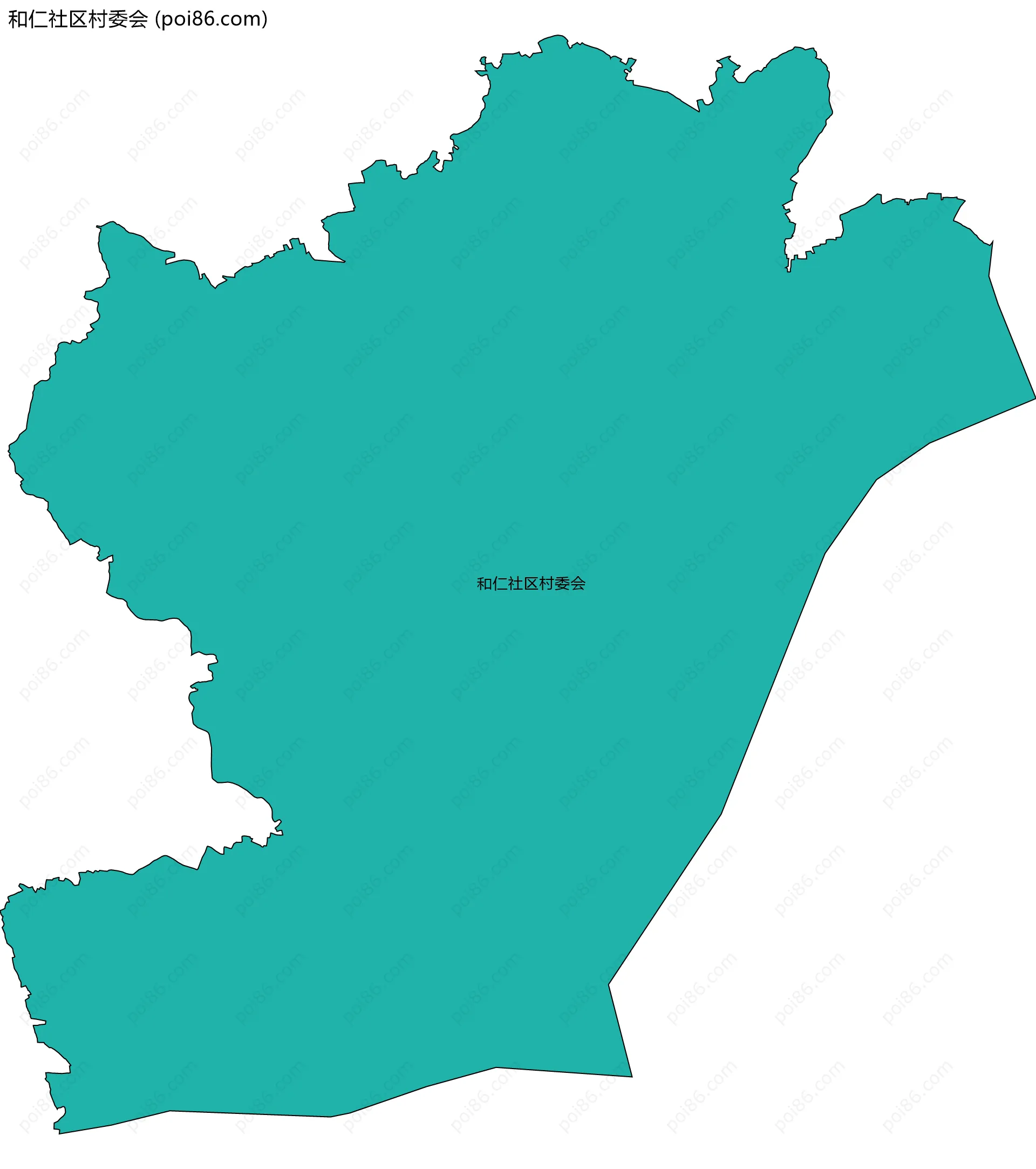 和仁社区村委会边界地图