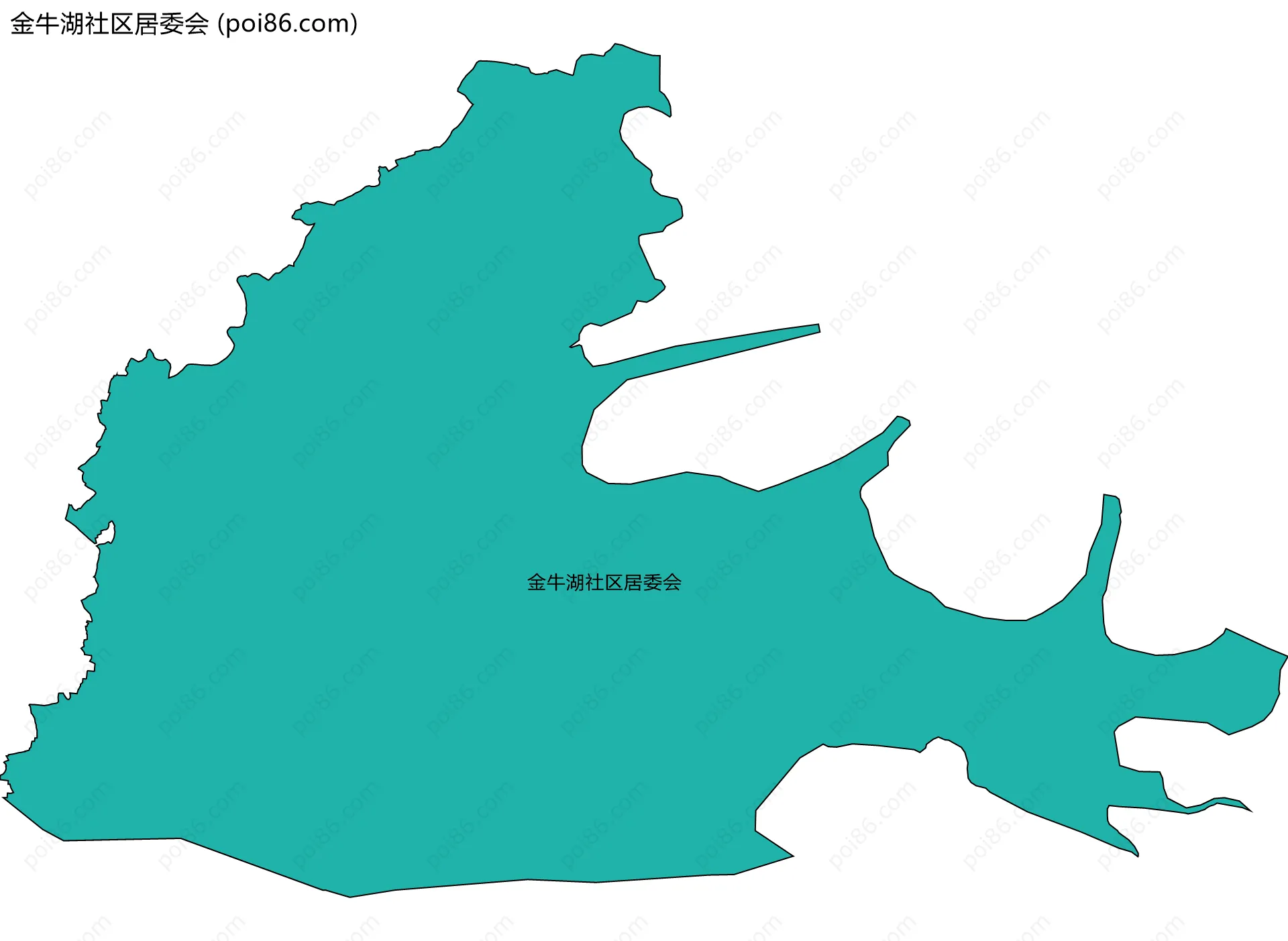 金牛湖社区居委会边界地图