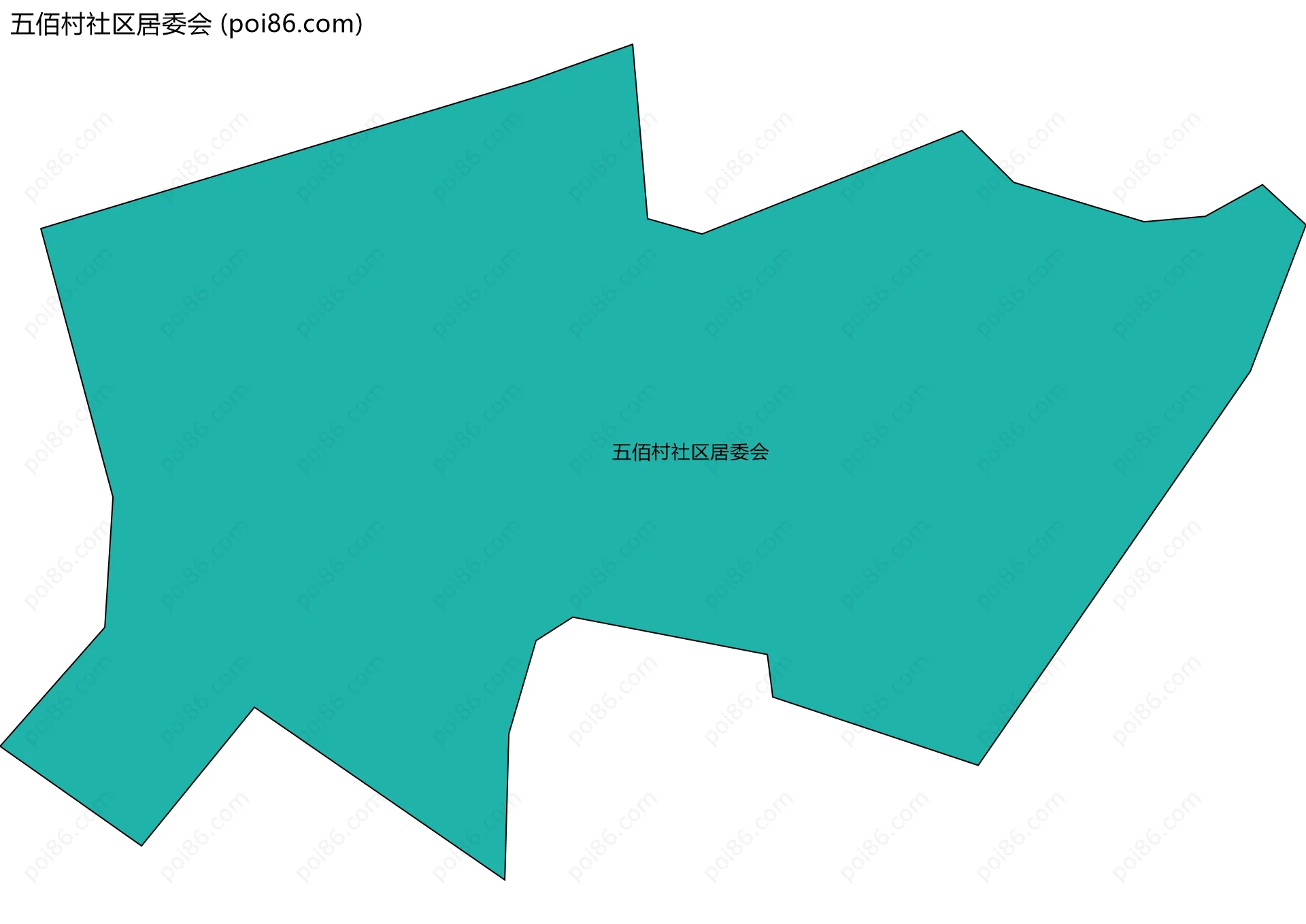 五佰村社区居委会边界地图