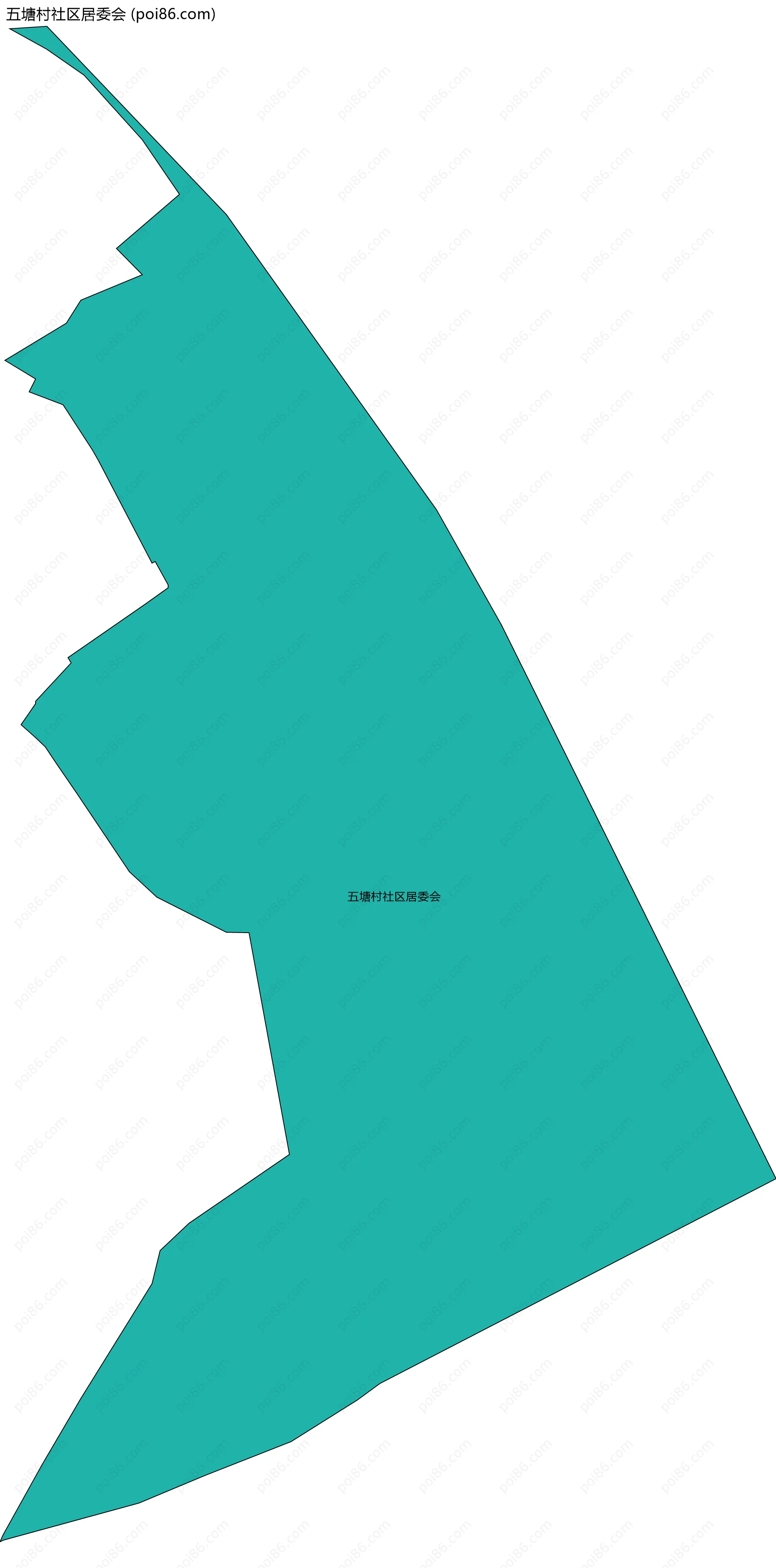 五塘村社区居委会边界地图