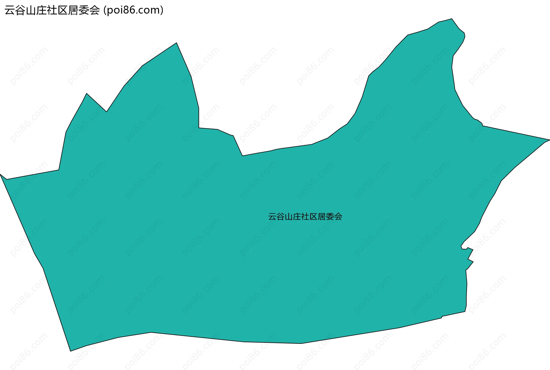 云谷山庄社区居委会边界地图
