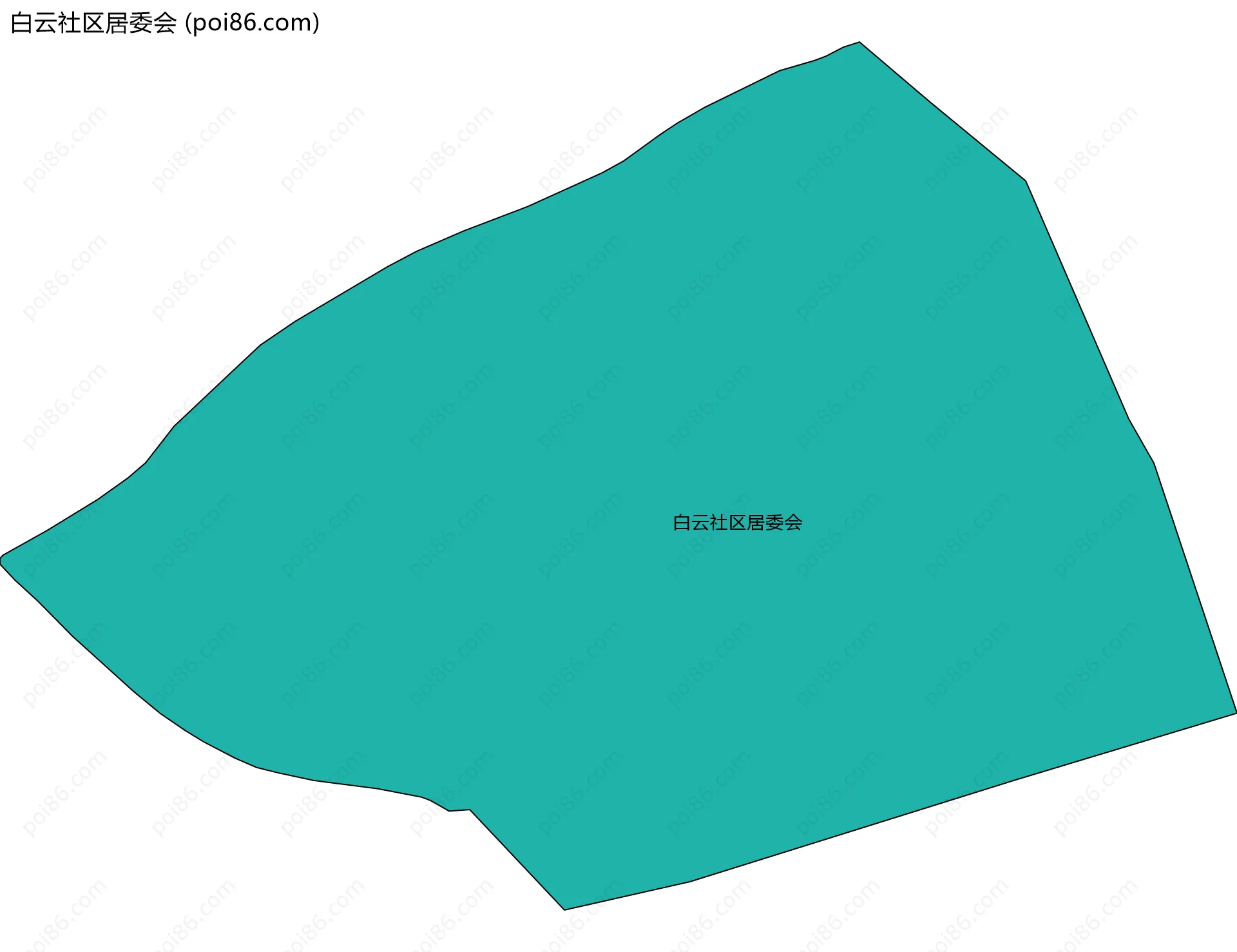 白云社区居委会边界地图