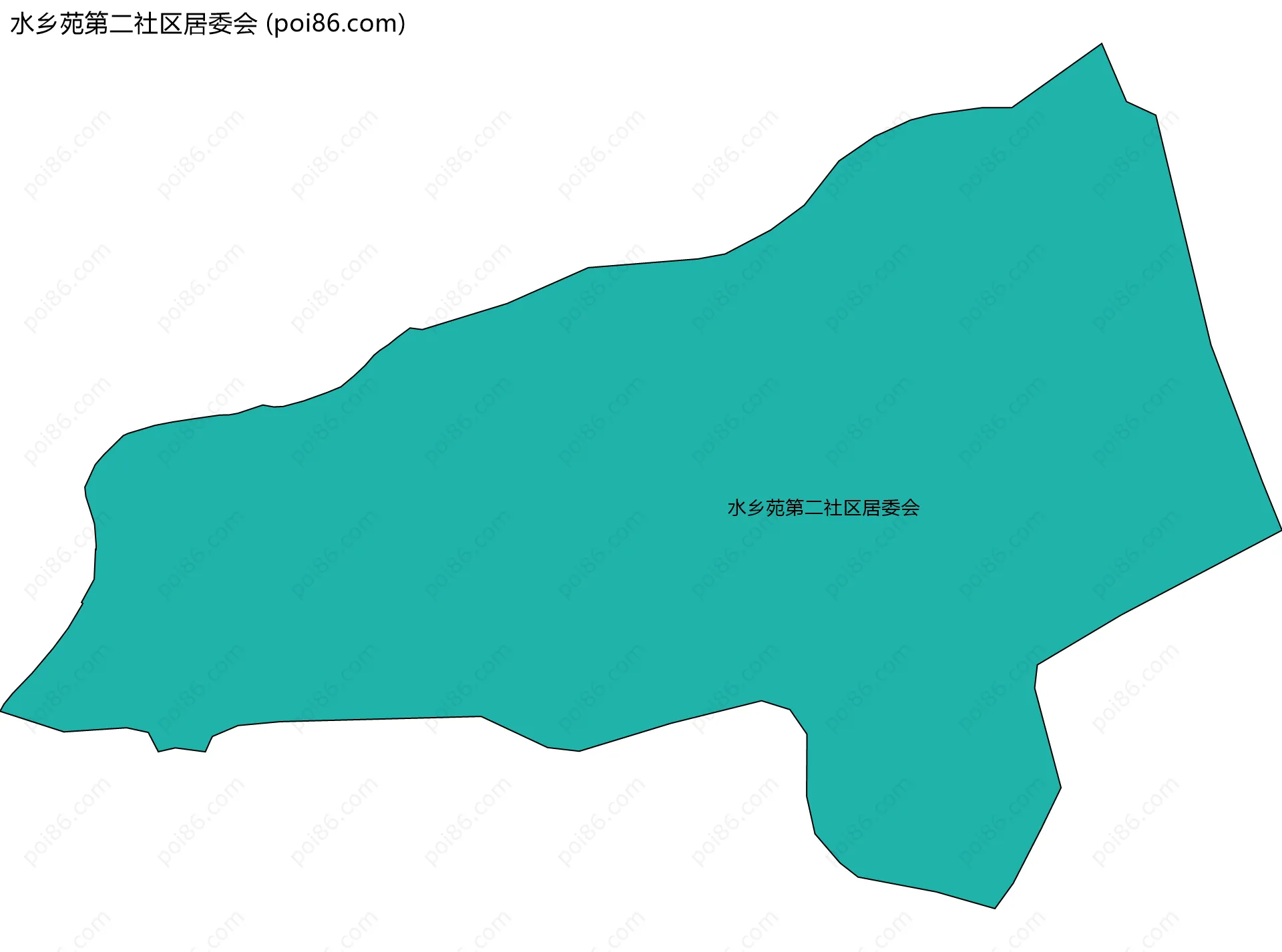 水乡苑第二社区居委会边界地图