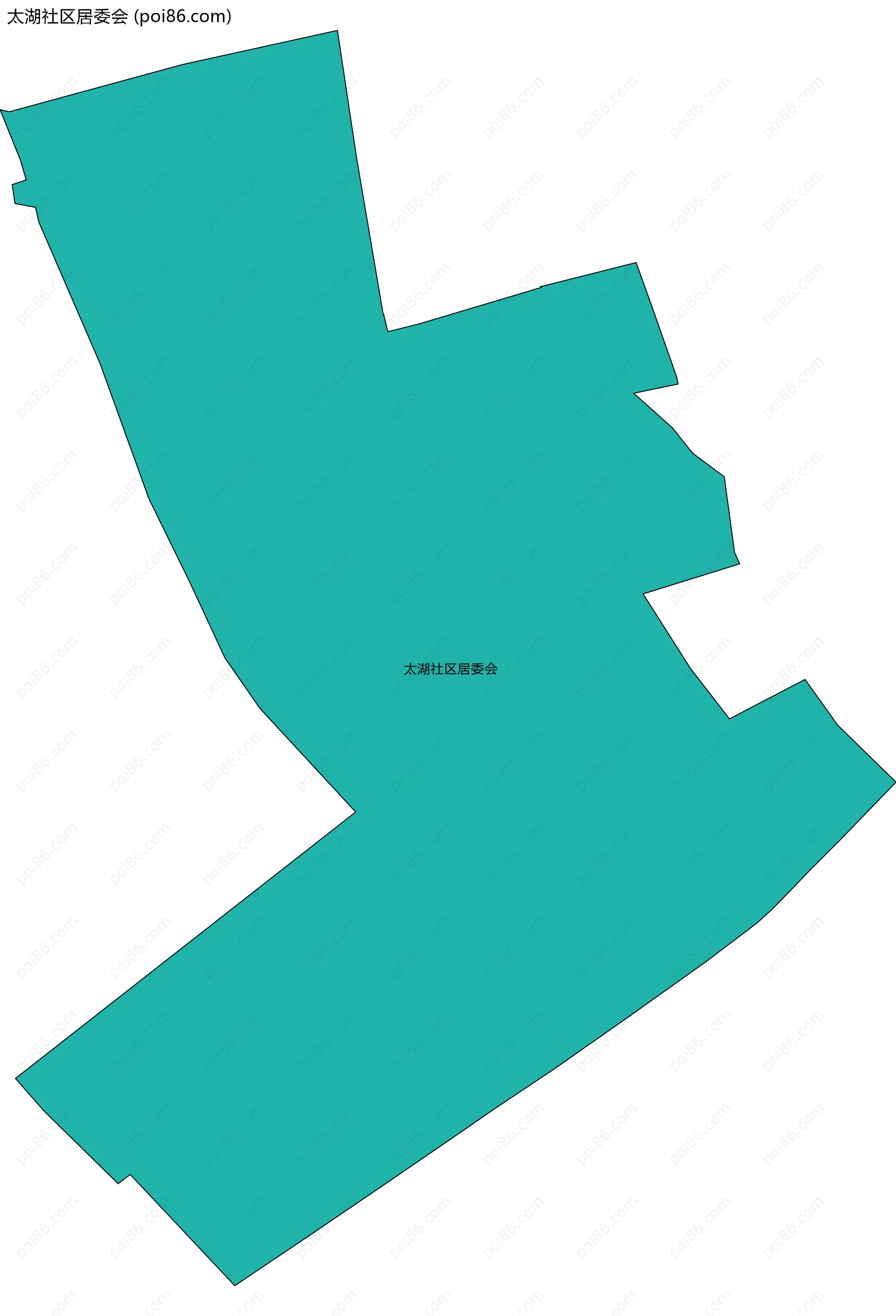 太湖社区居委会边界地图