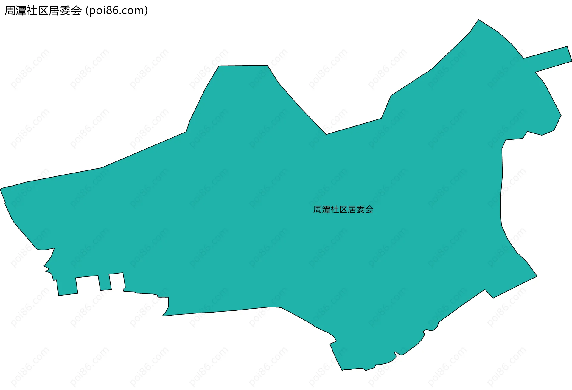 周潭社区居委会边界地图