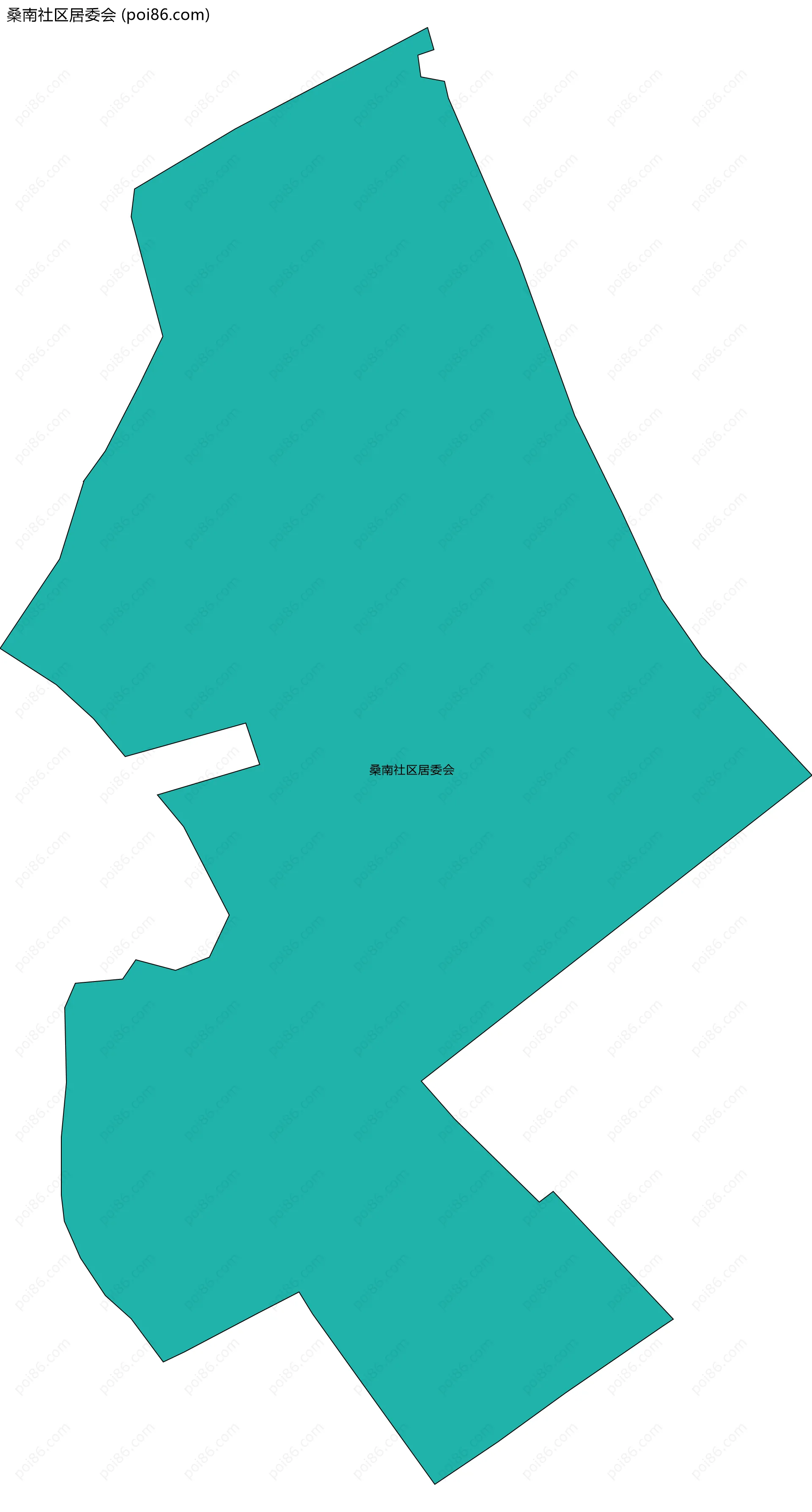 桑南社区居委会边界地图