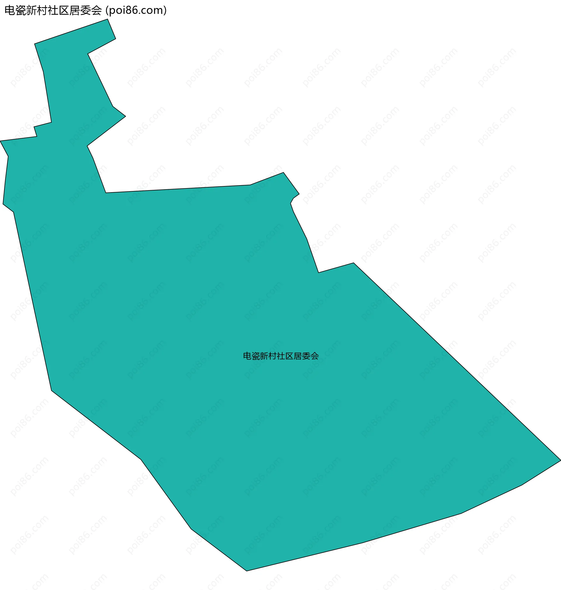 电瓷新村社区居委会边界地图