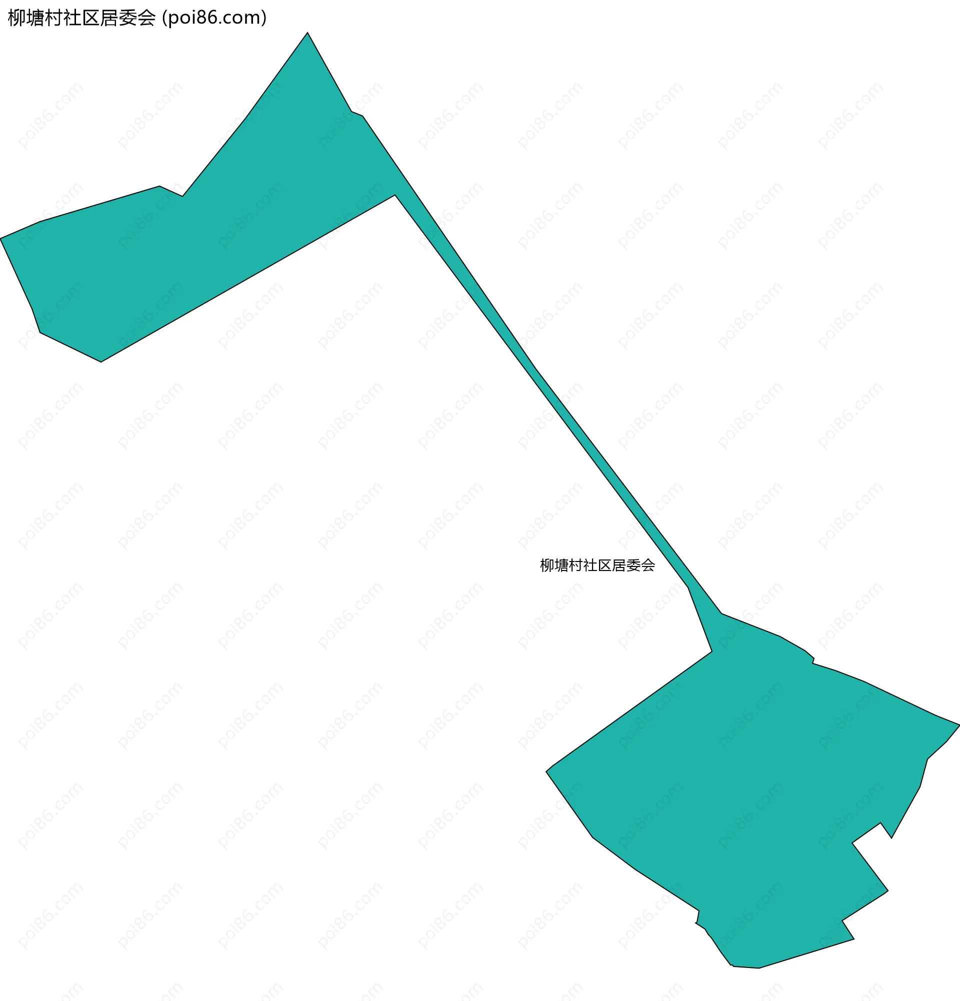柳塘村社区居委会边界地图
