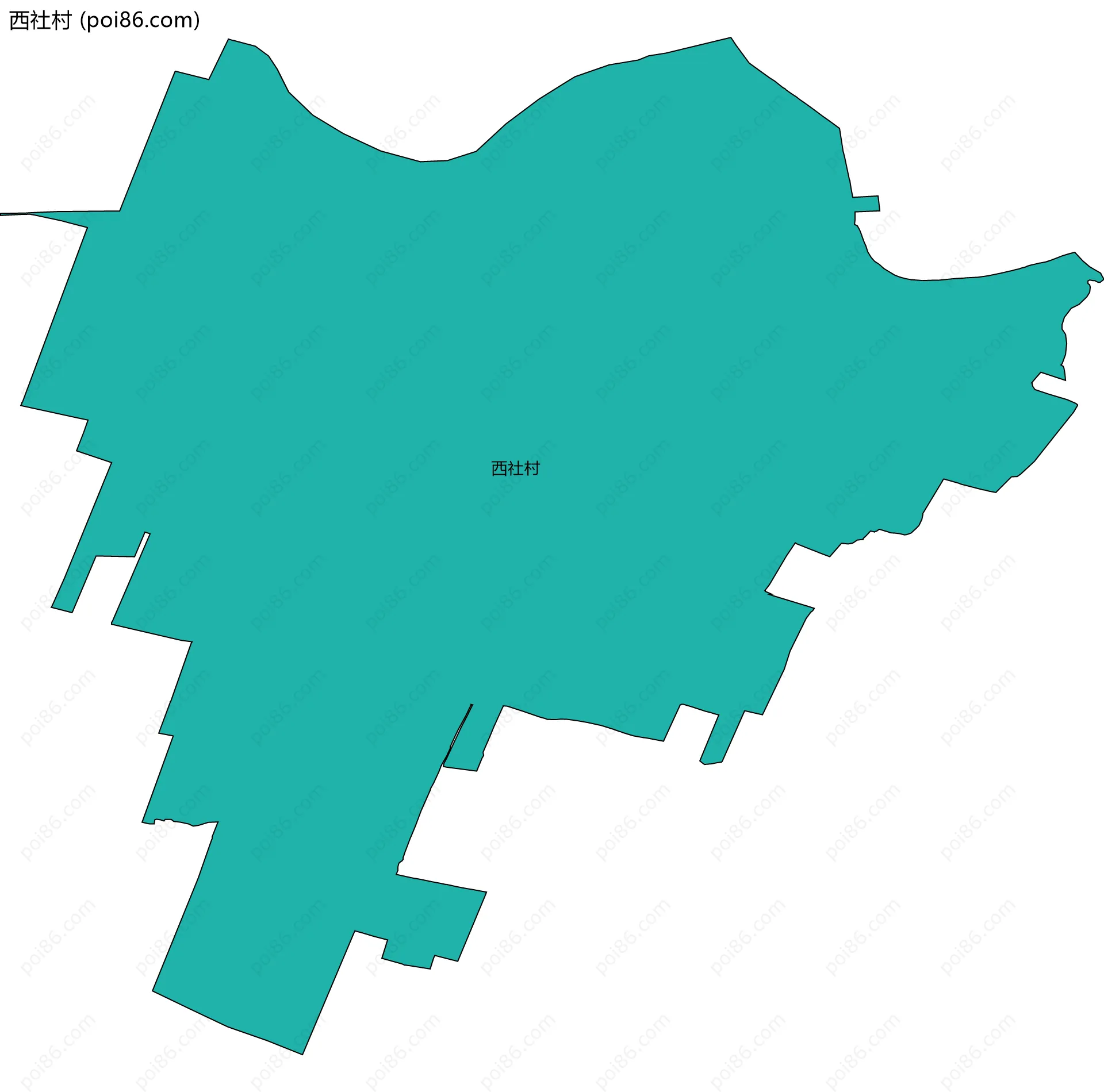 西社村边界地图