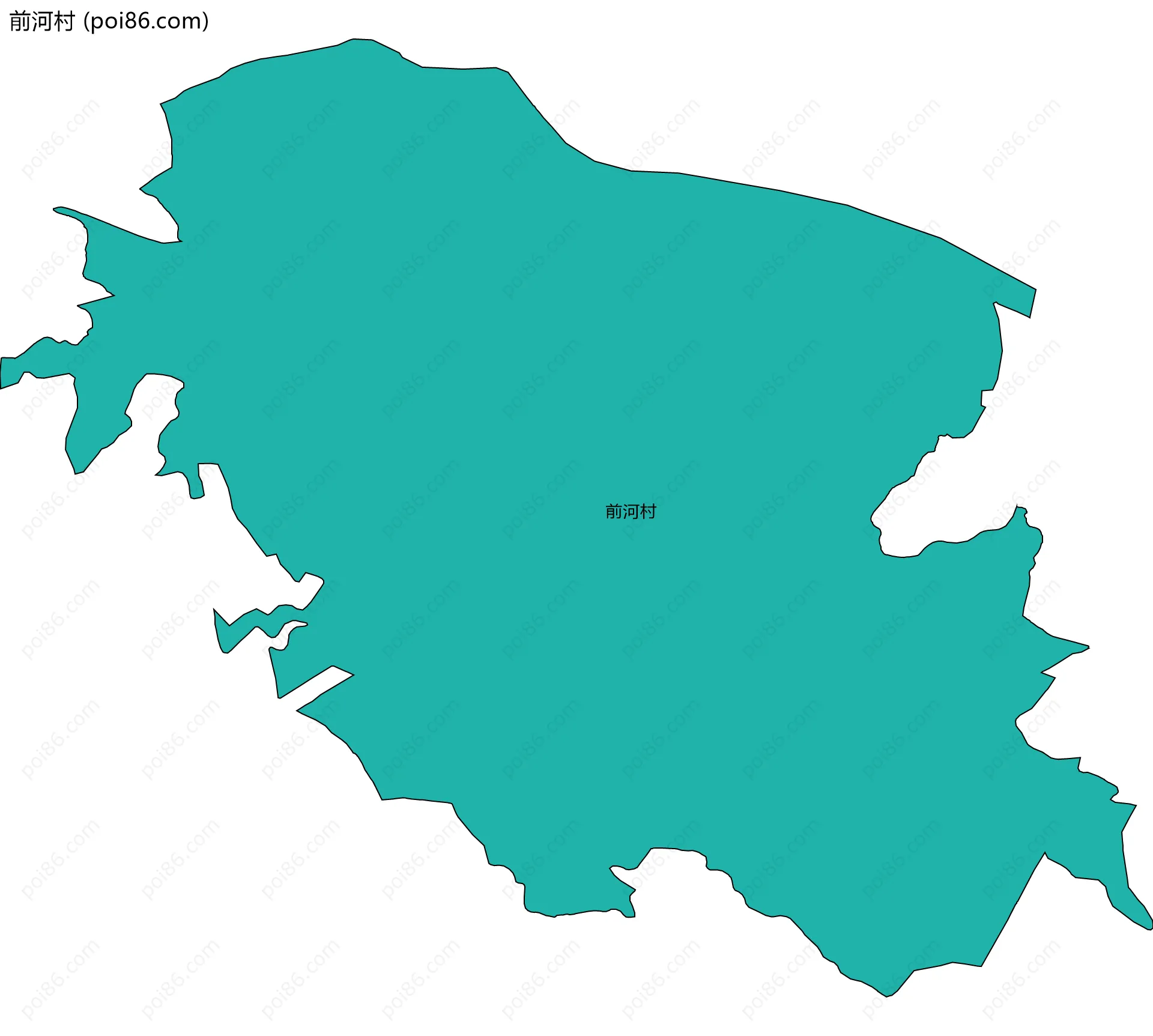 前河村边界地图