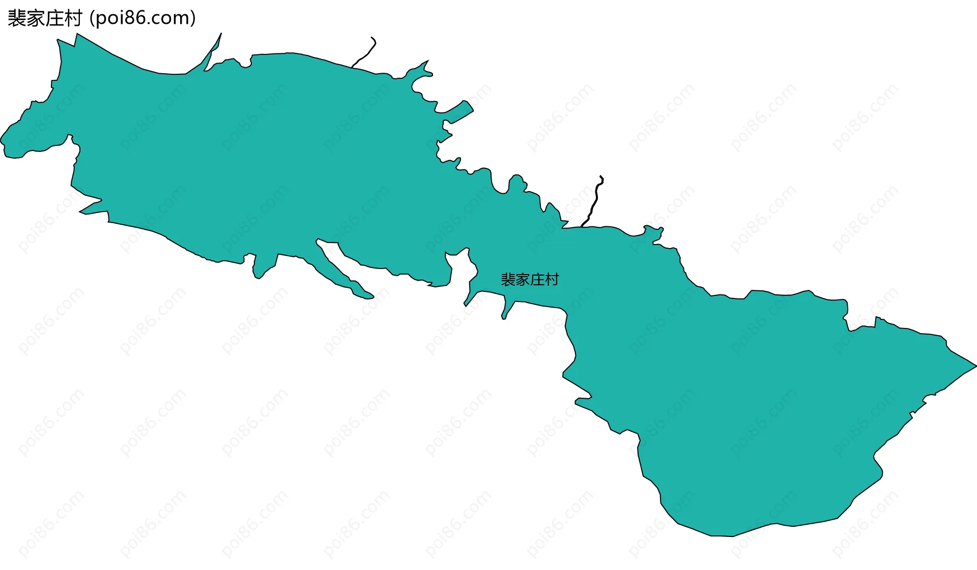 裴家庄村边界地图