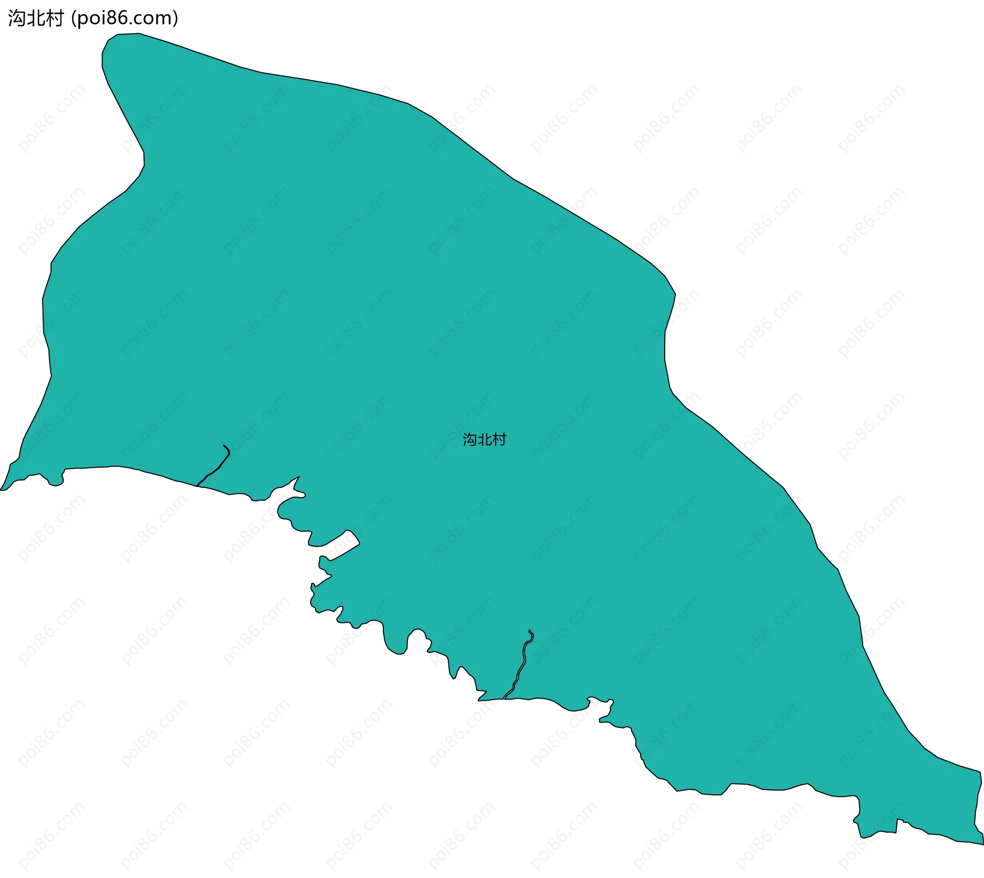 沟北村边界地图