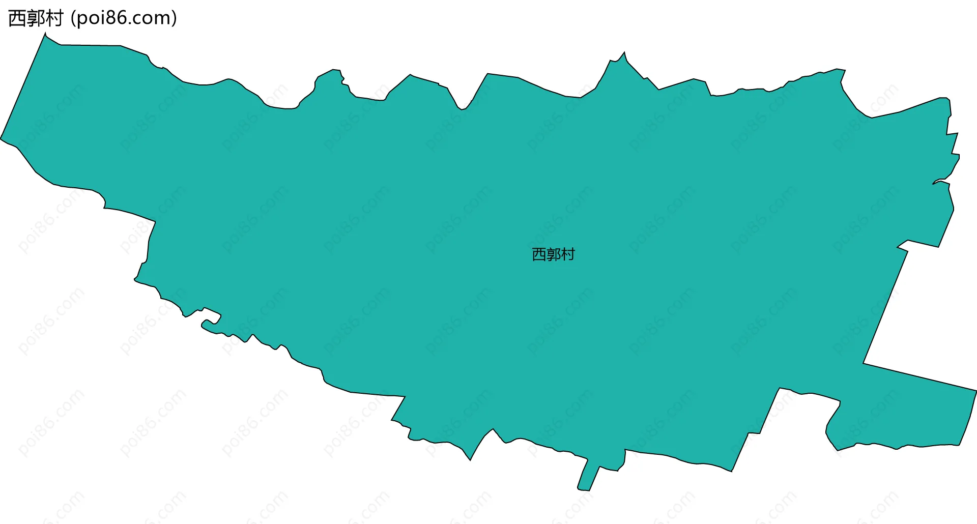 西郭村边界地图