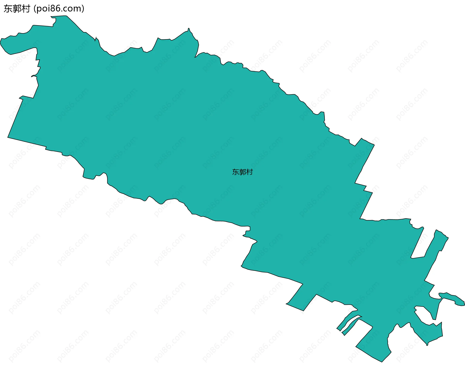 东郭村边界地图