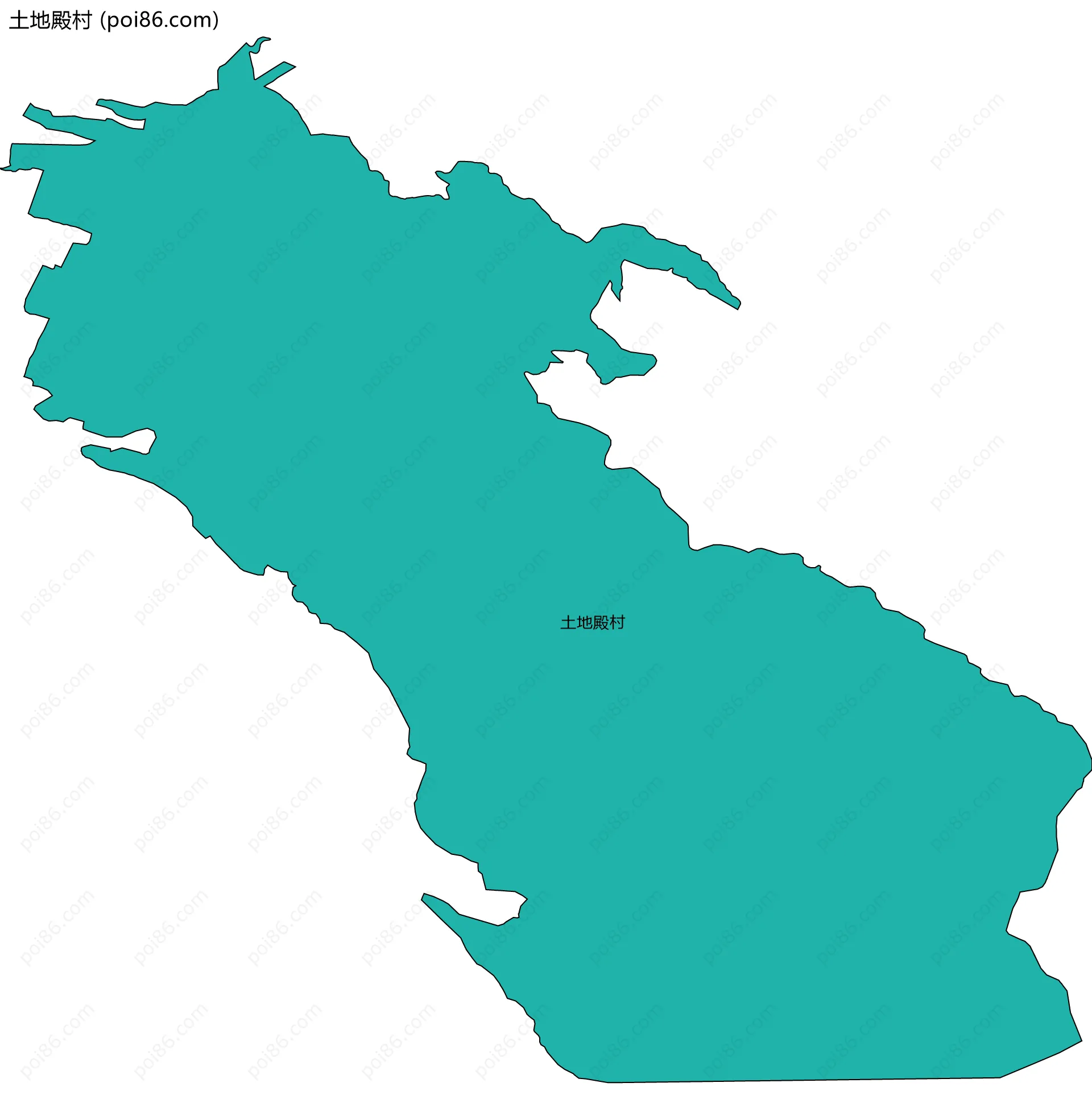 土地殿村边界地图