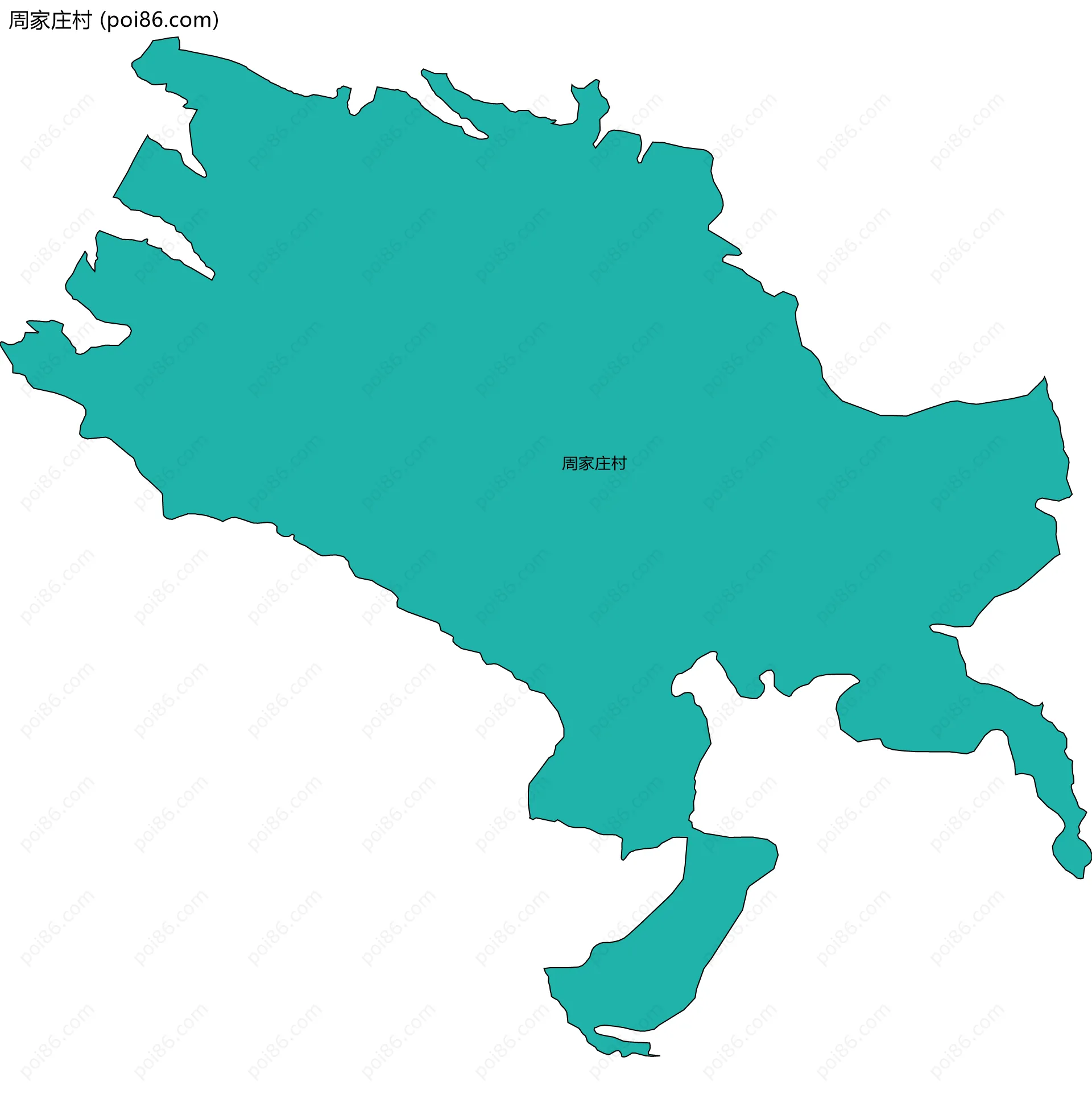 周家庄村边界地图