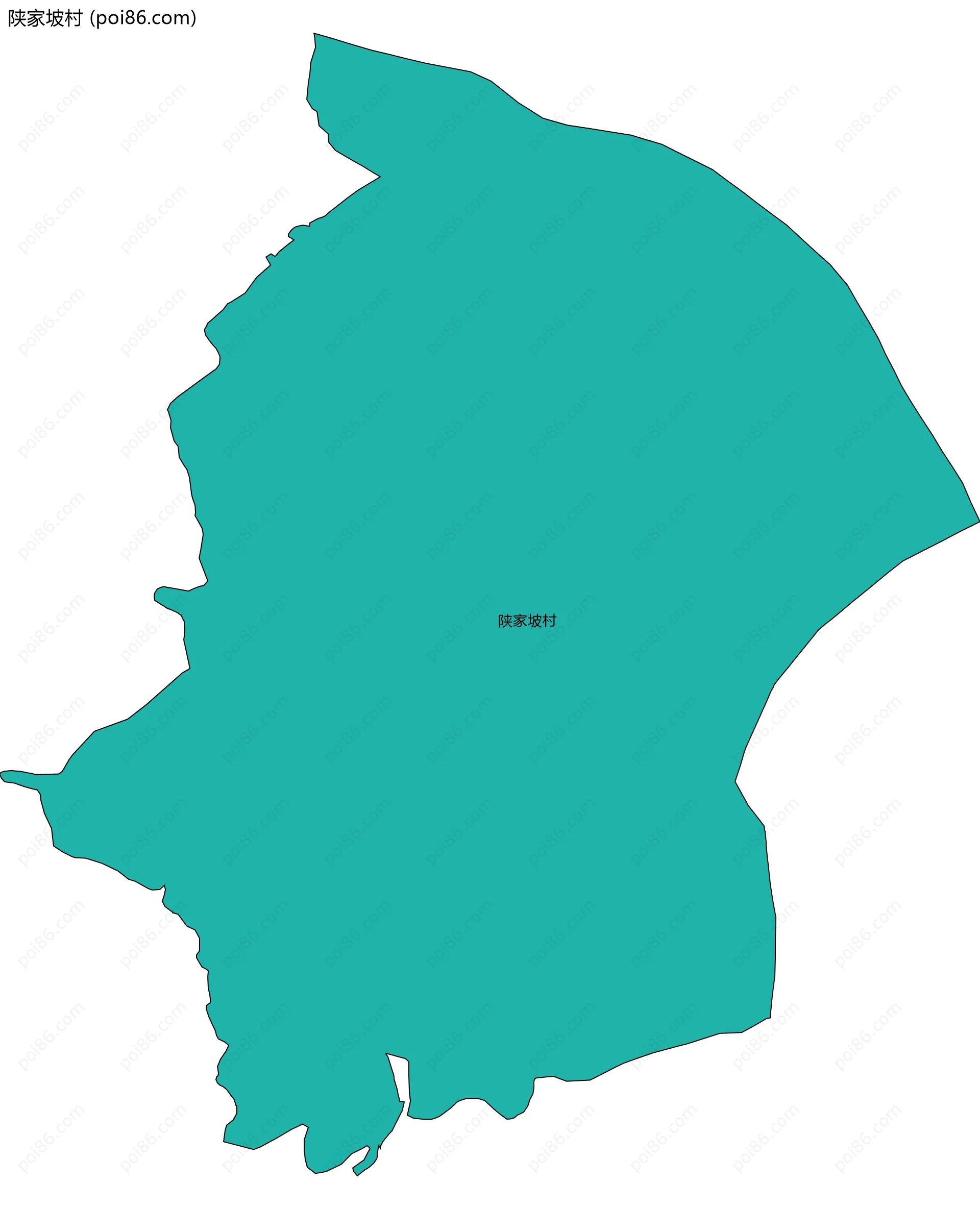 陕家坡村边界地图