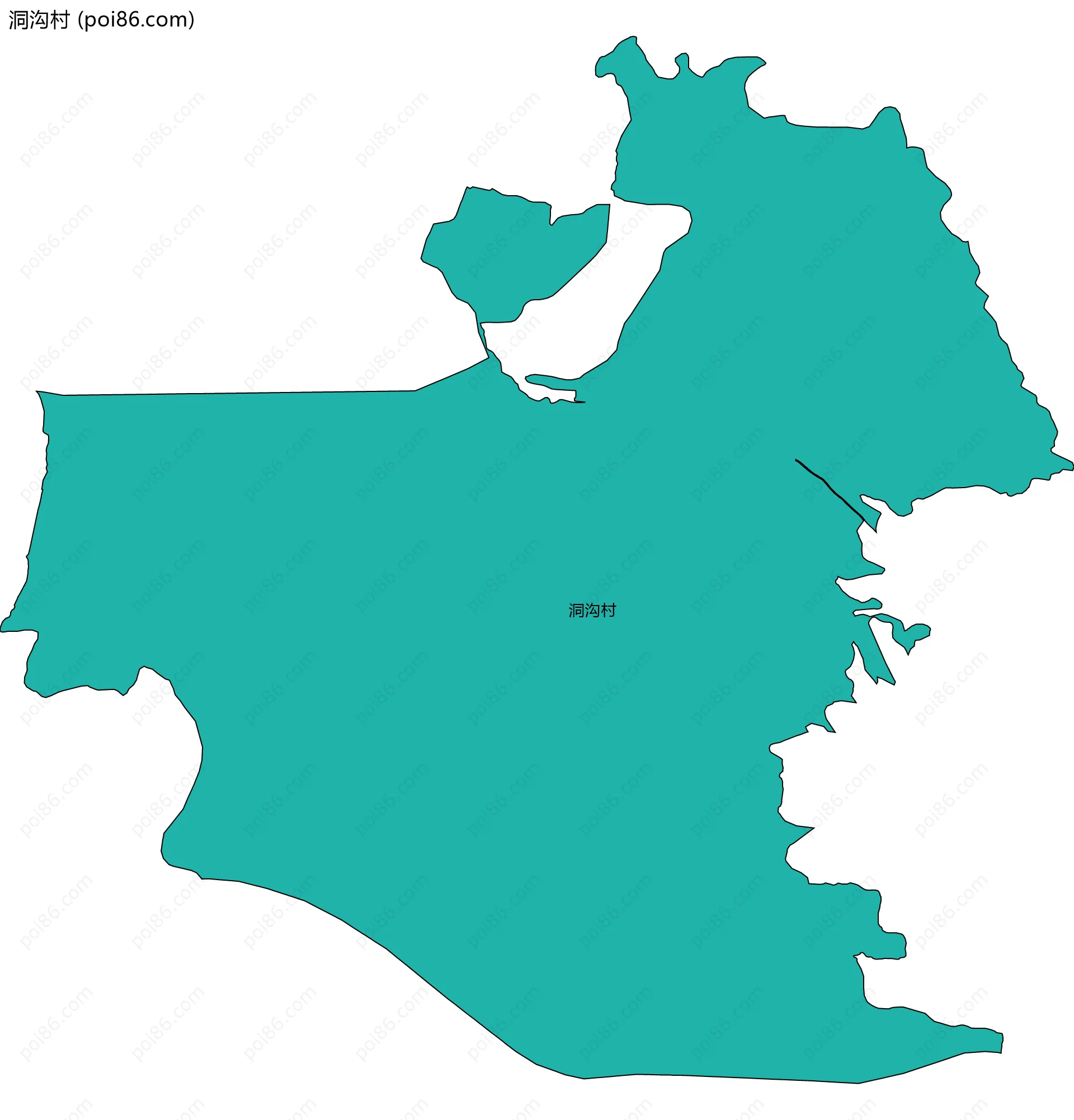 洞沟村边界地图