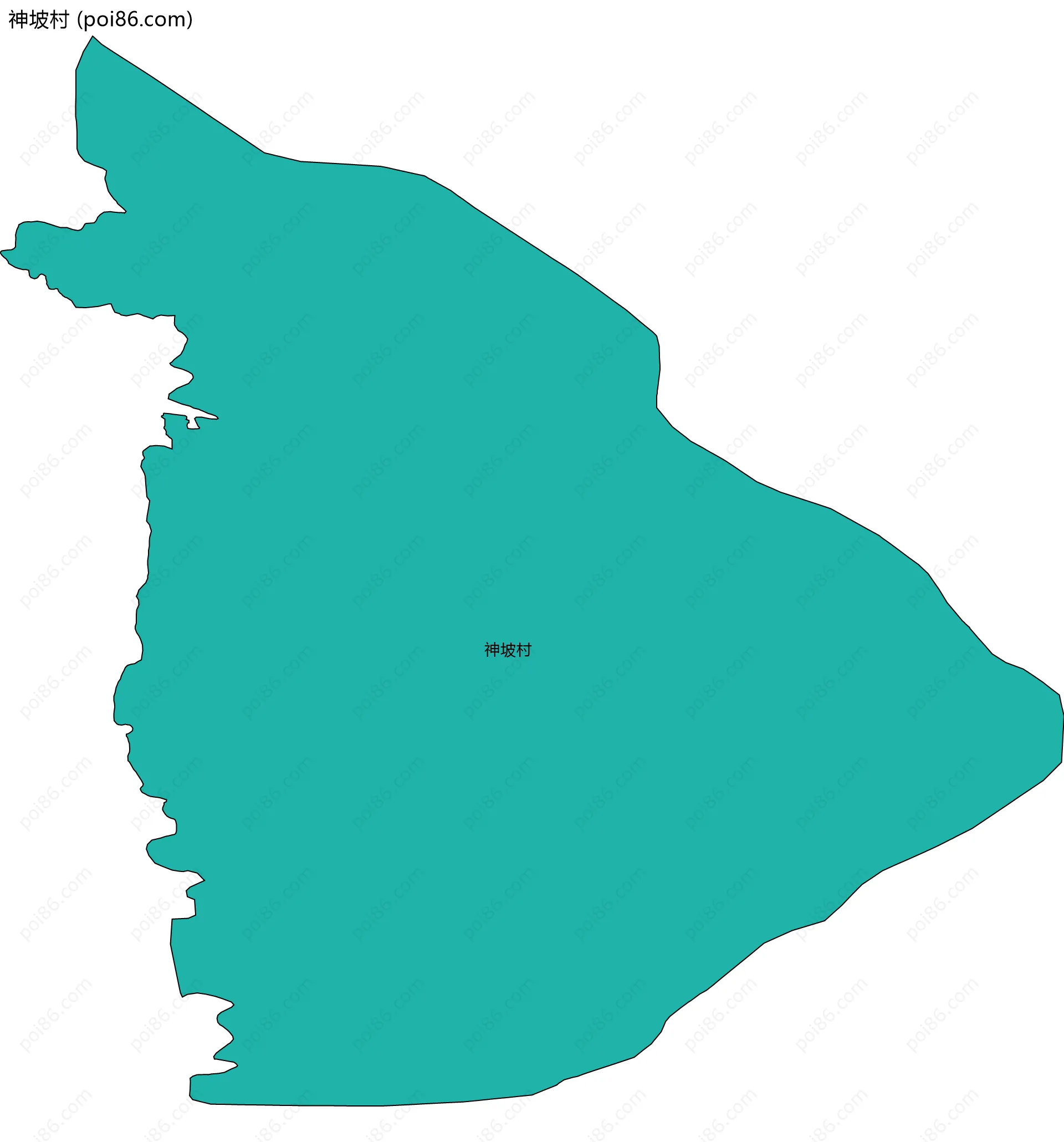 神坡村边界地图