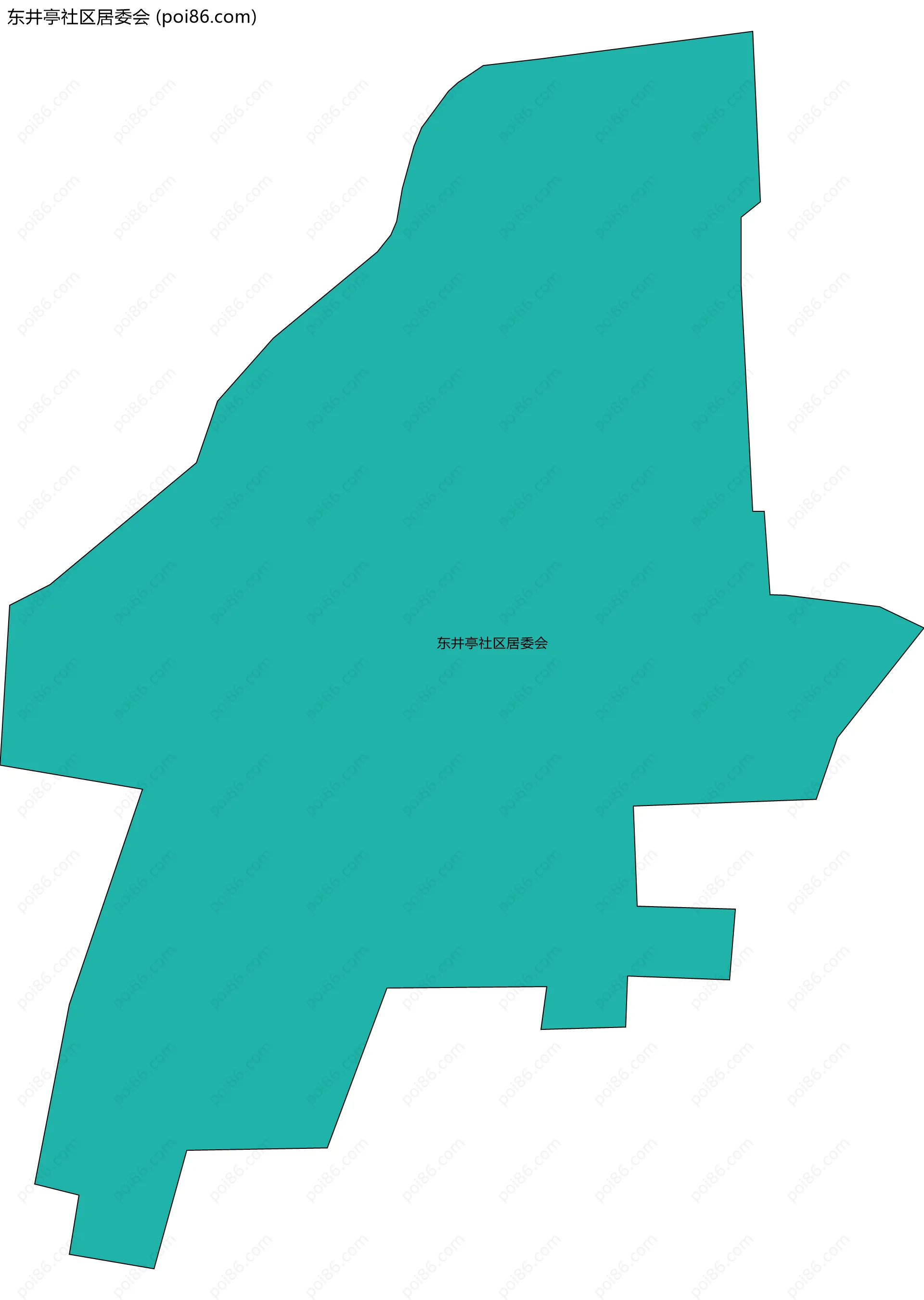 东井亭社区居委会边界地图