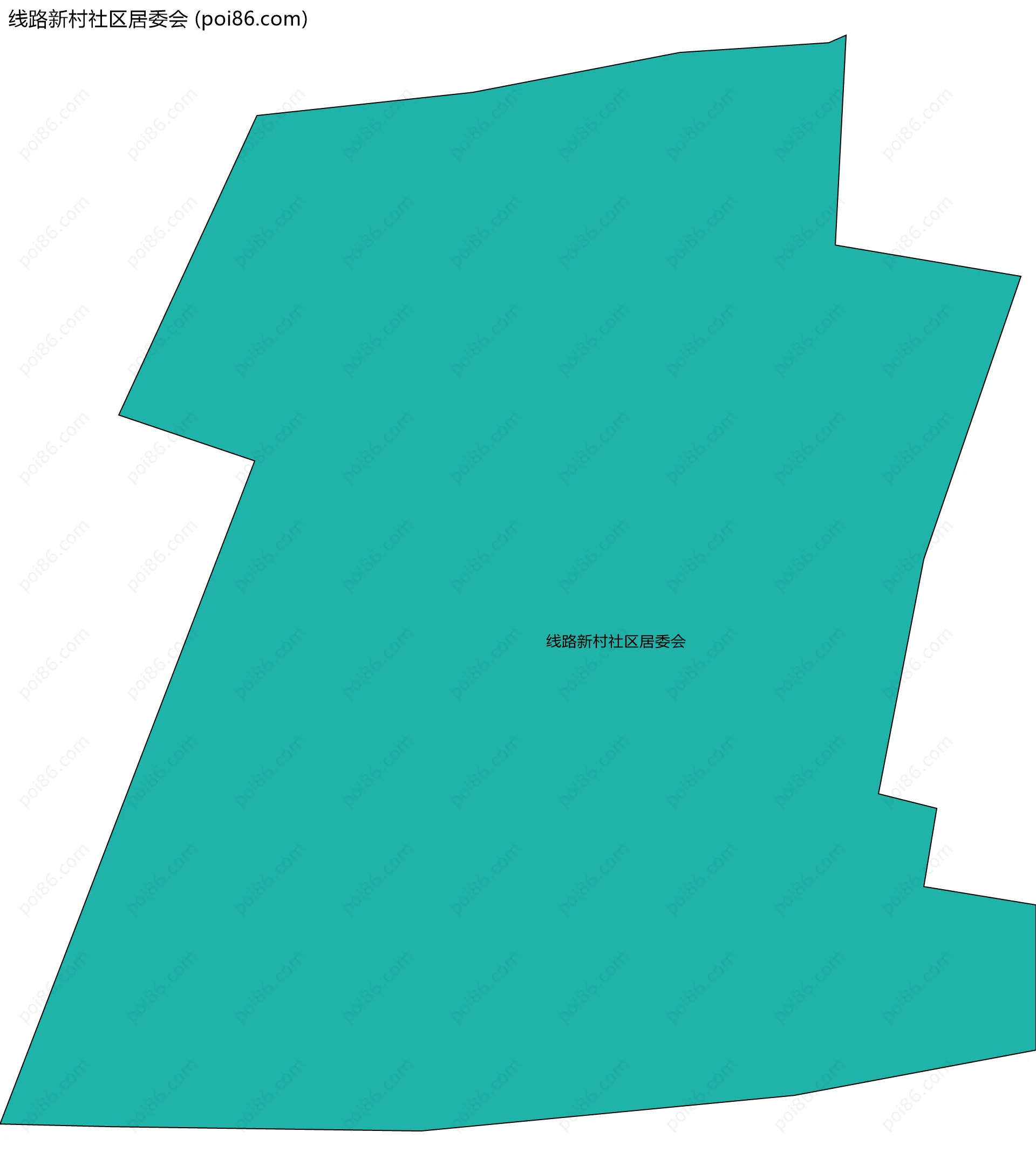 线路新村社区居委会边界地图