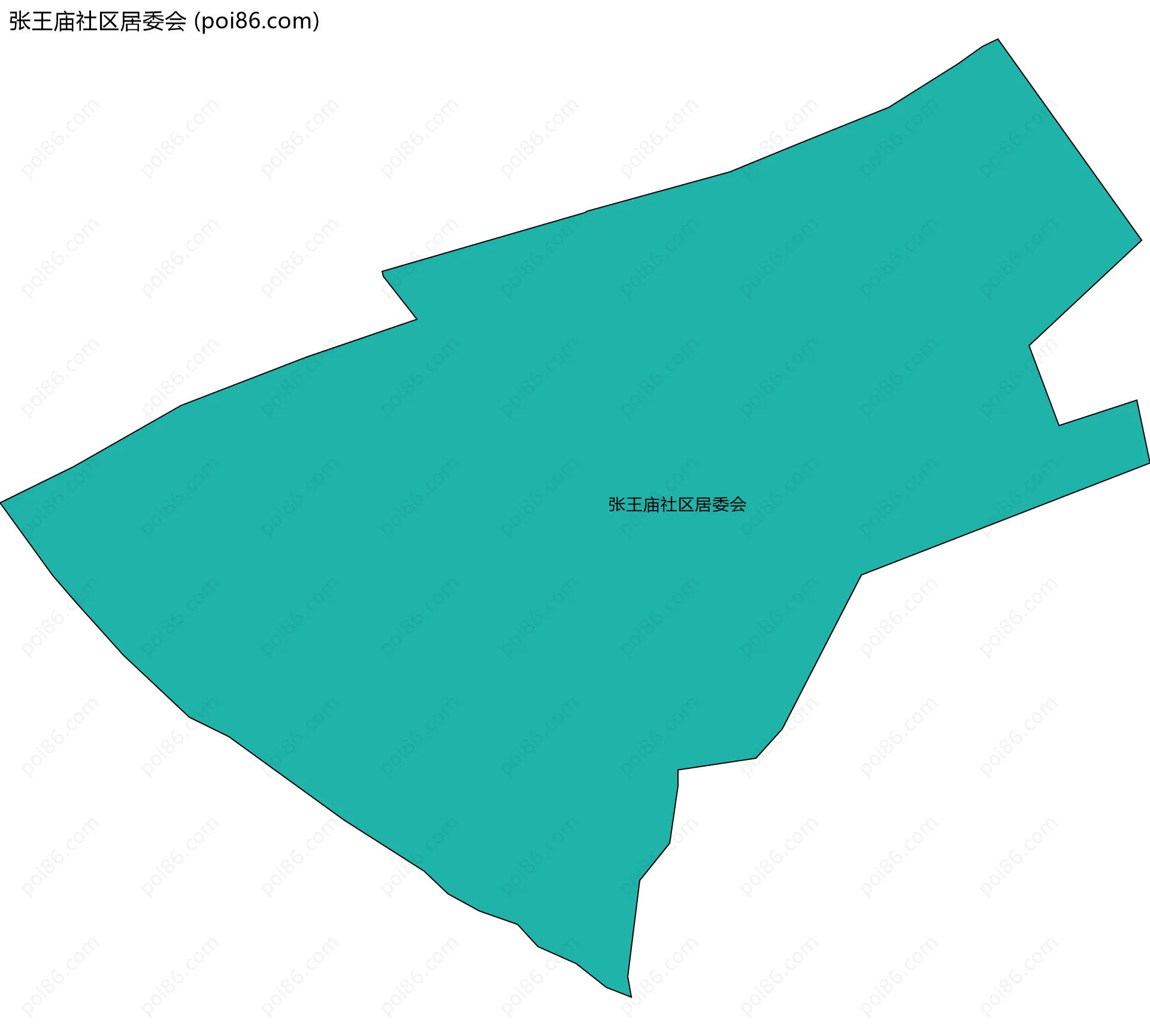 张王庙社区居委会边界地图