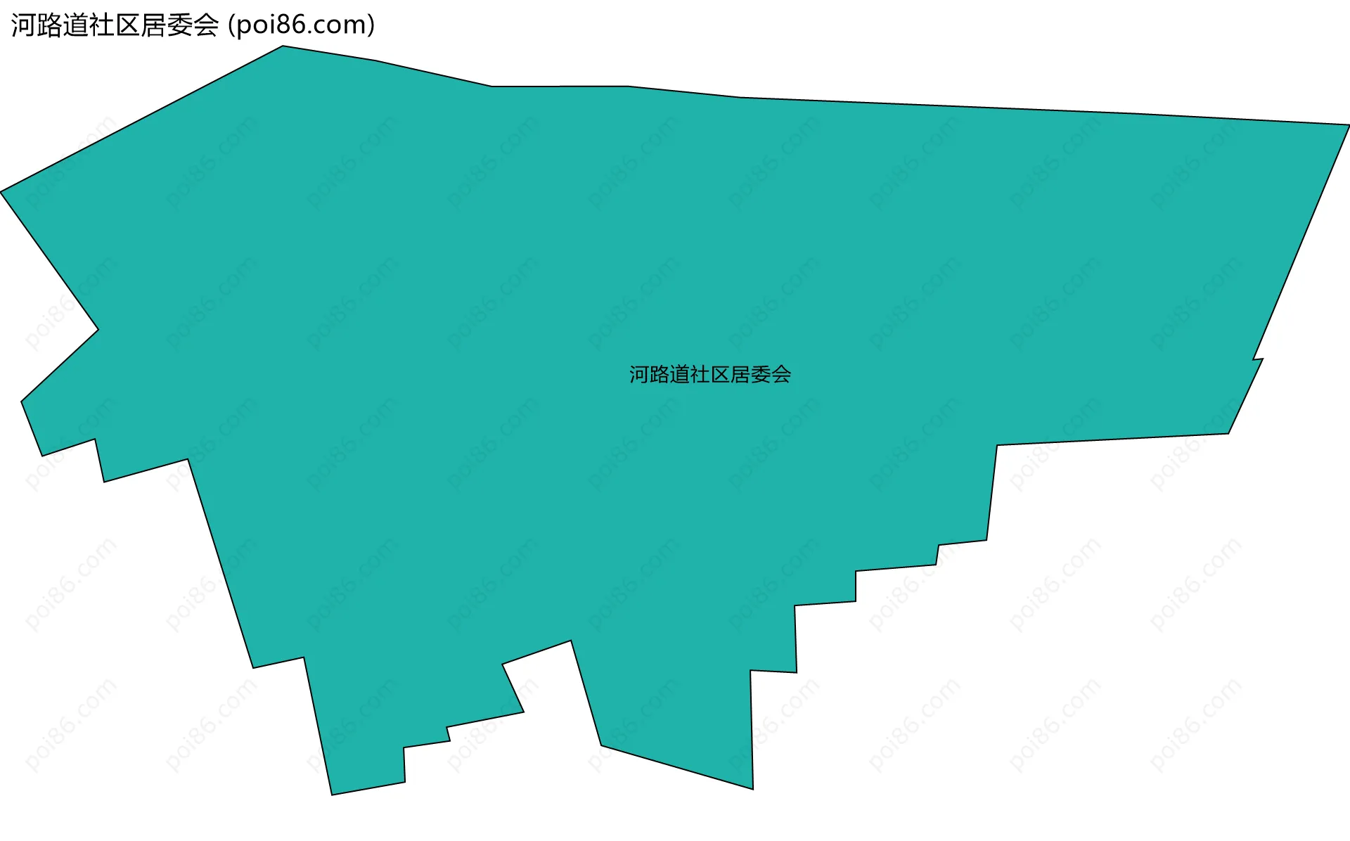 河路道社区居委会边界地图