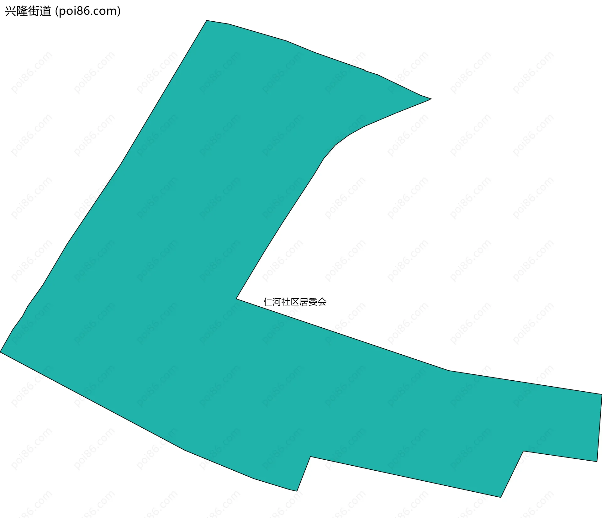 兴隆街道边界地图(五级行政区划)
