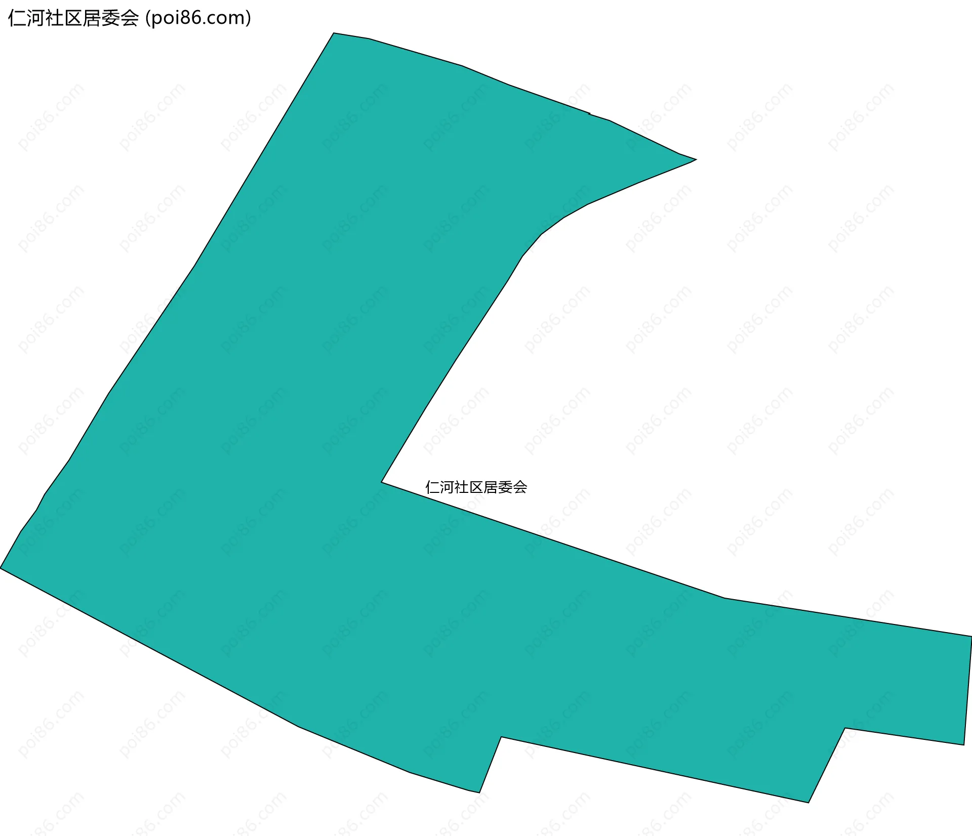 仁河社区居委会边界地图