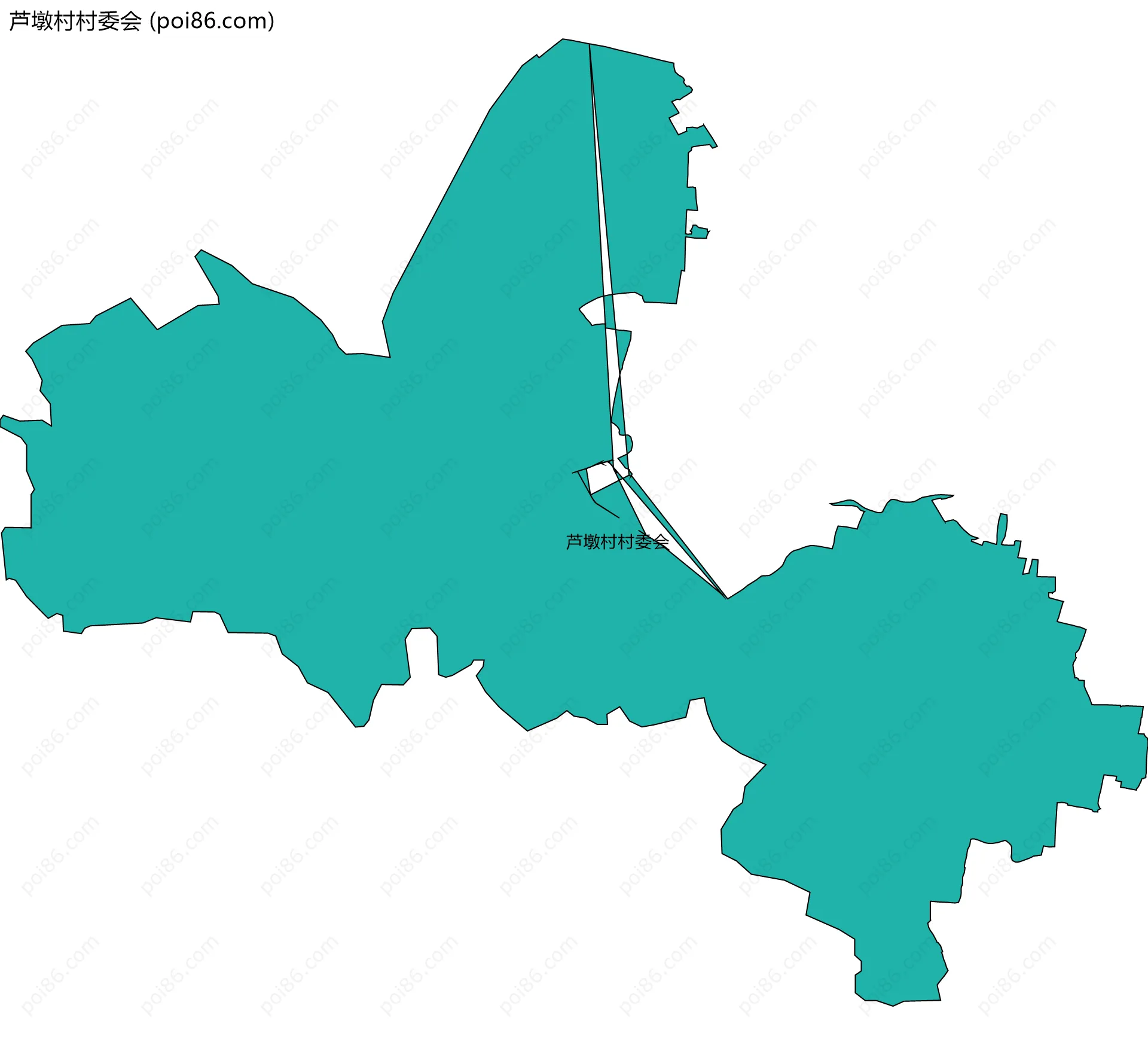 芦墩村村委会边界地图