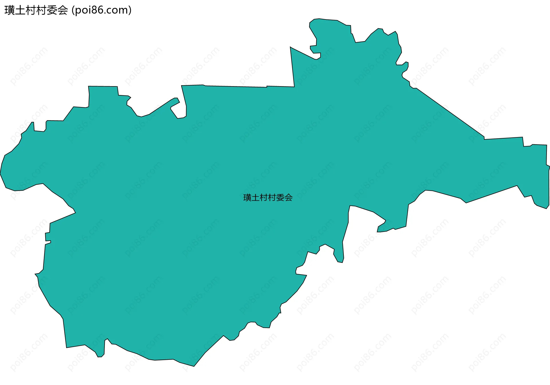 璜土村村委会边界地图