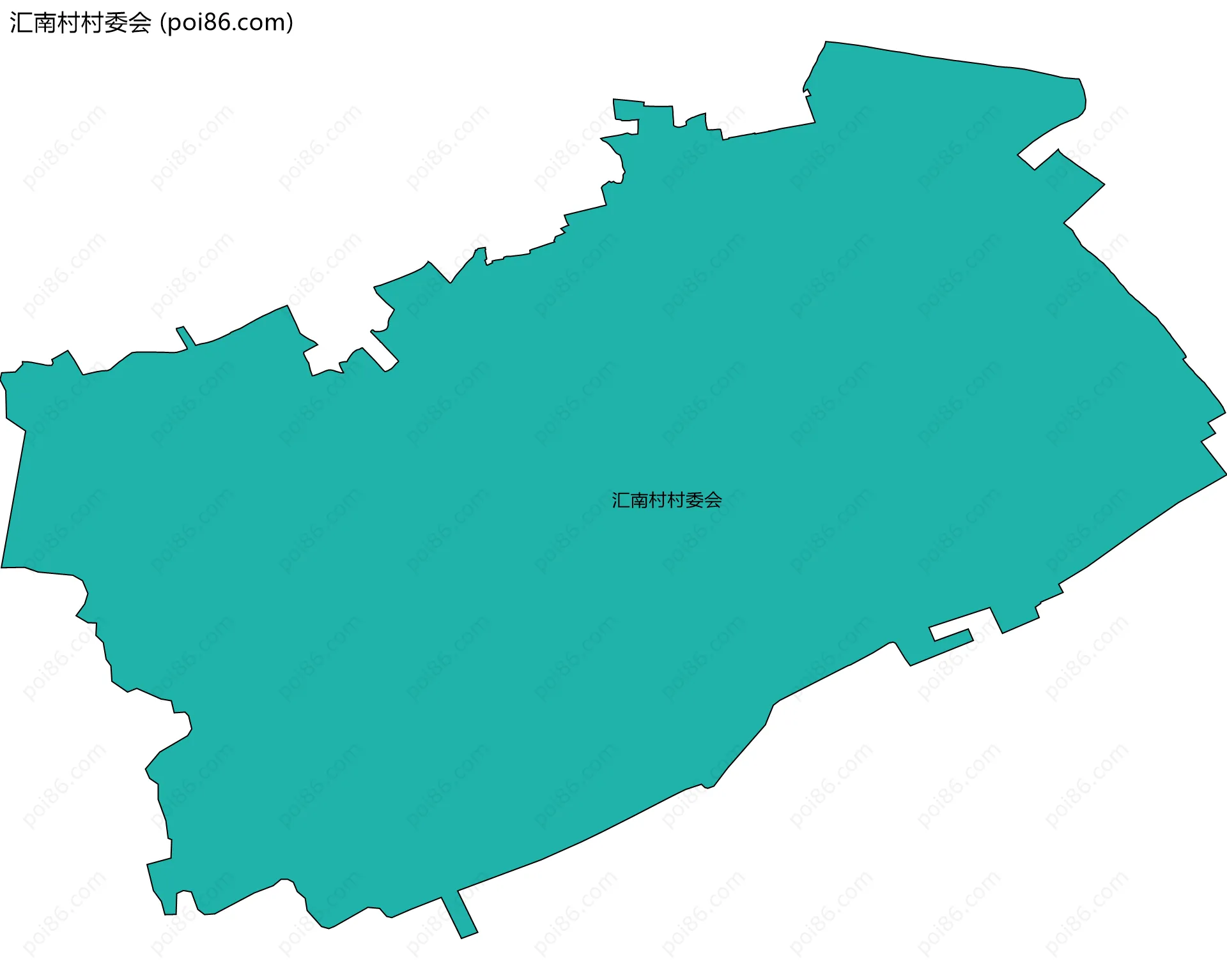 汇南村村委会边界地图