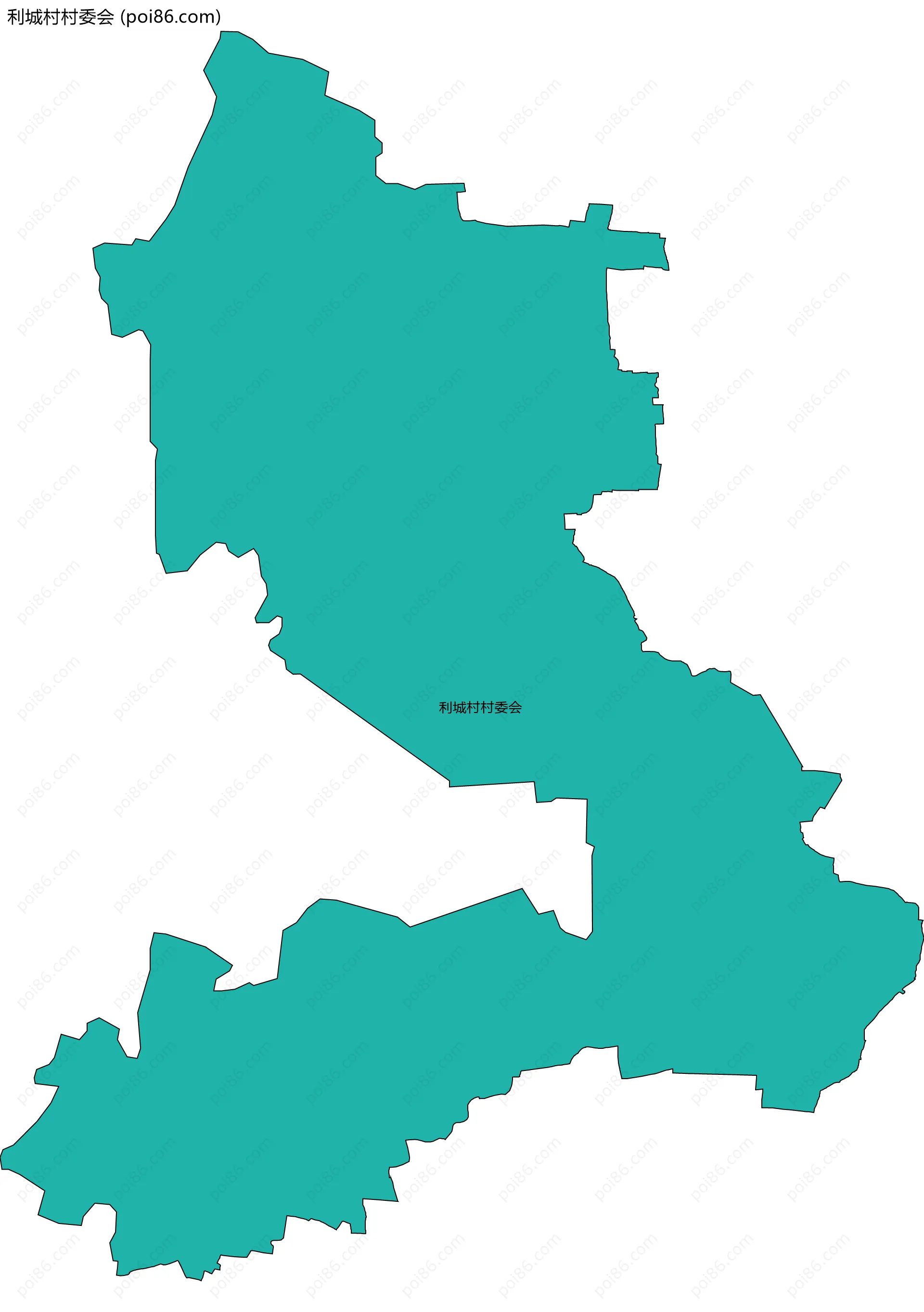 利城村村委会边界地图