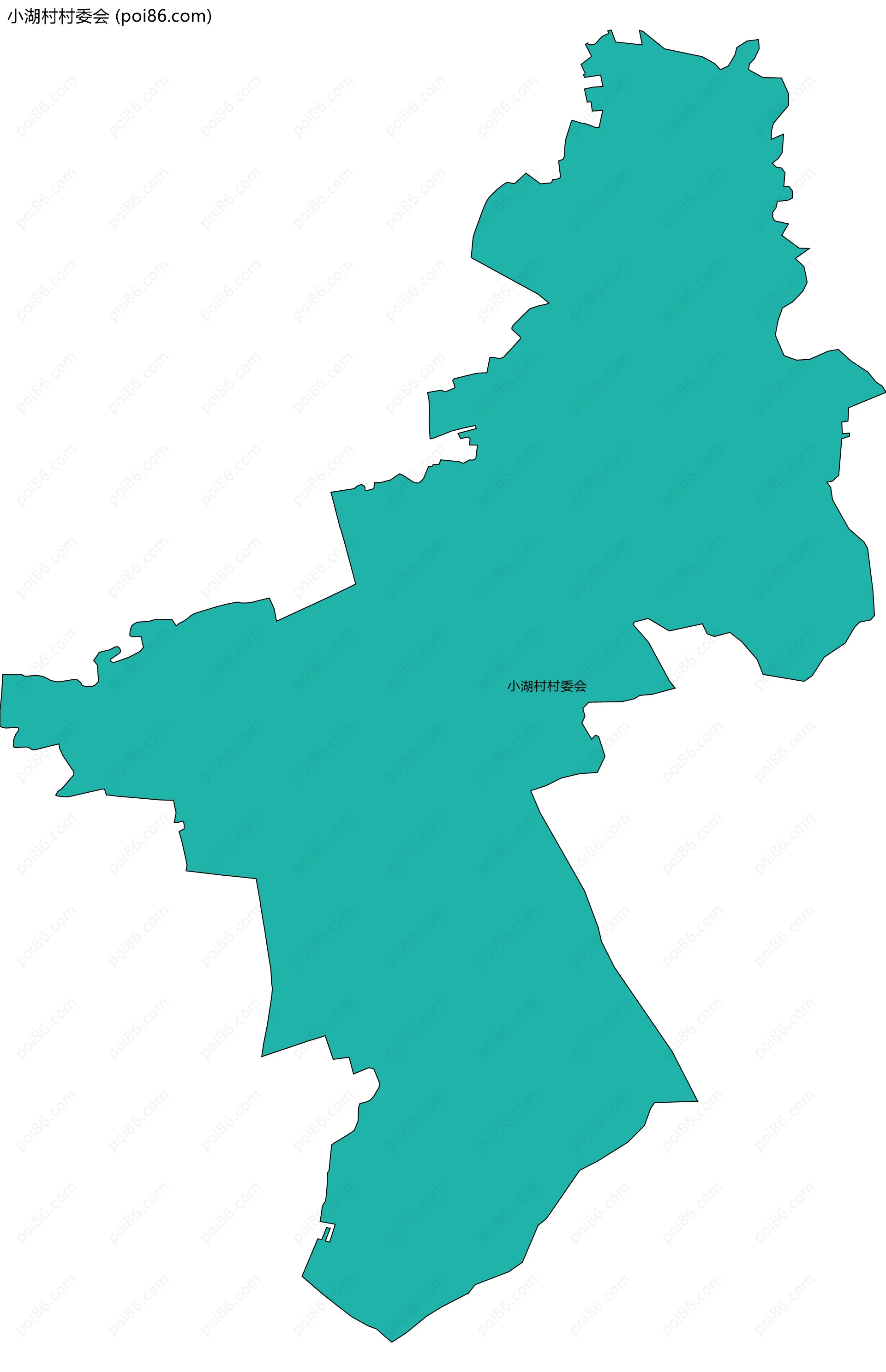 小湖村村委会边界地图