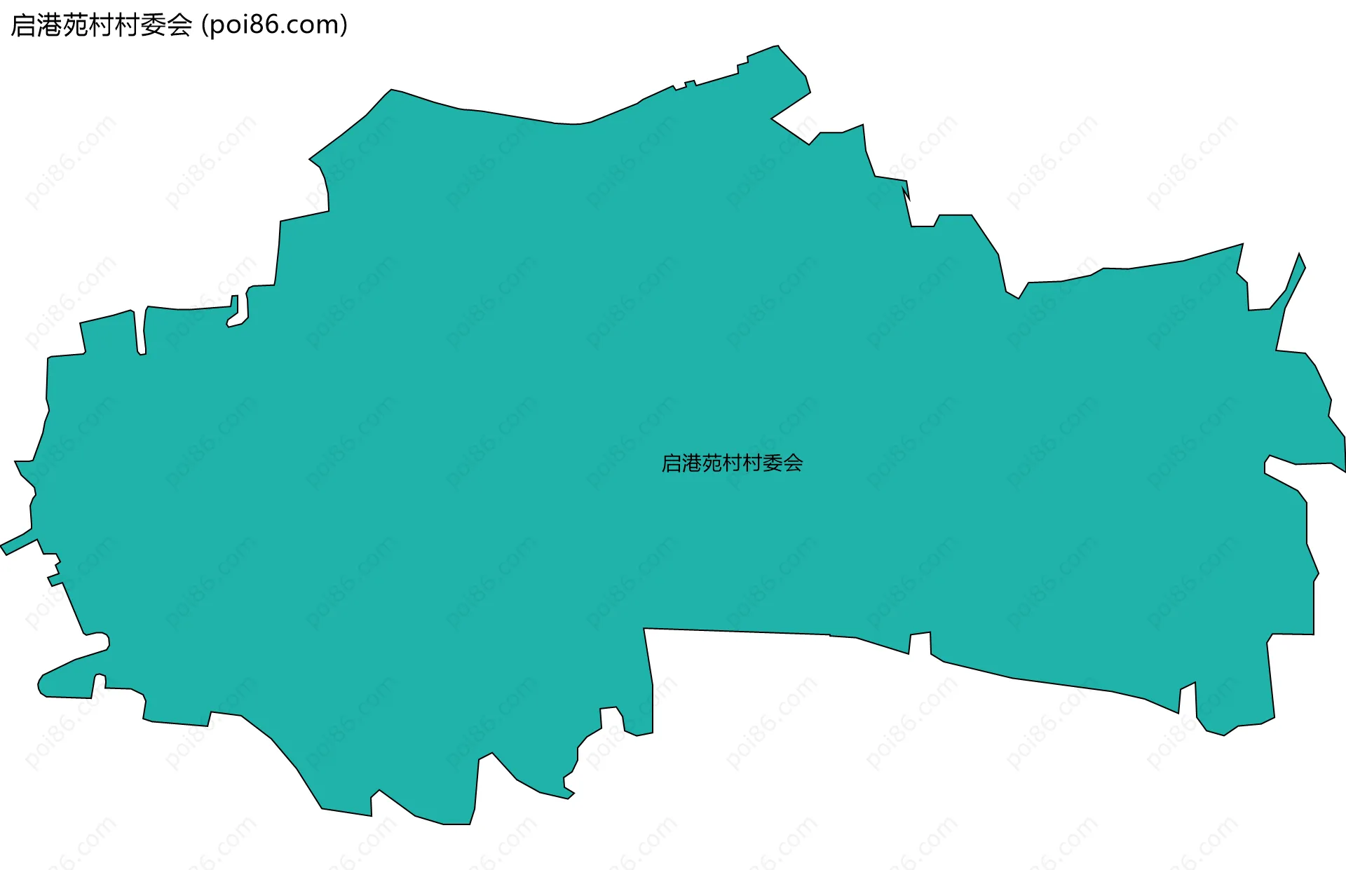 启港苑村村委会边界地图