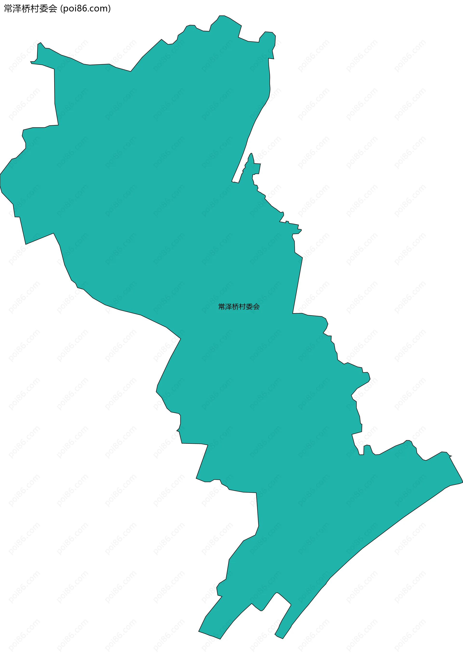 常泽桥村委会边界地图