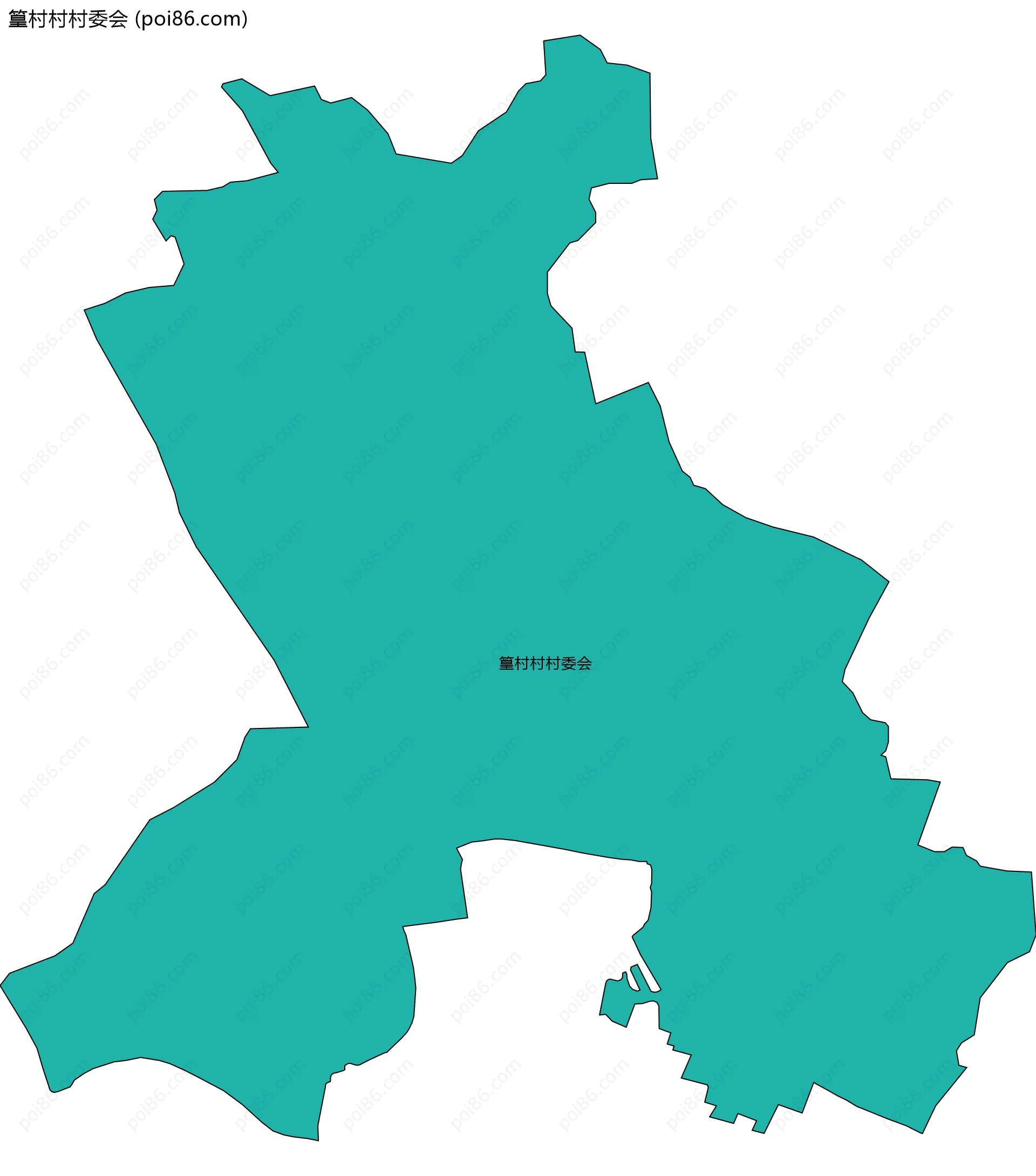 篁村村村委会边界地图