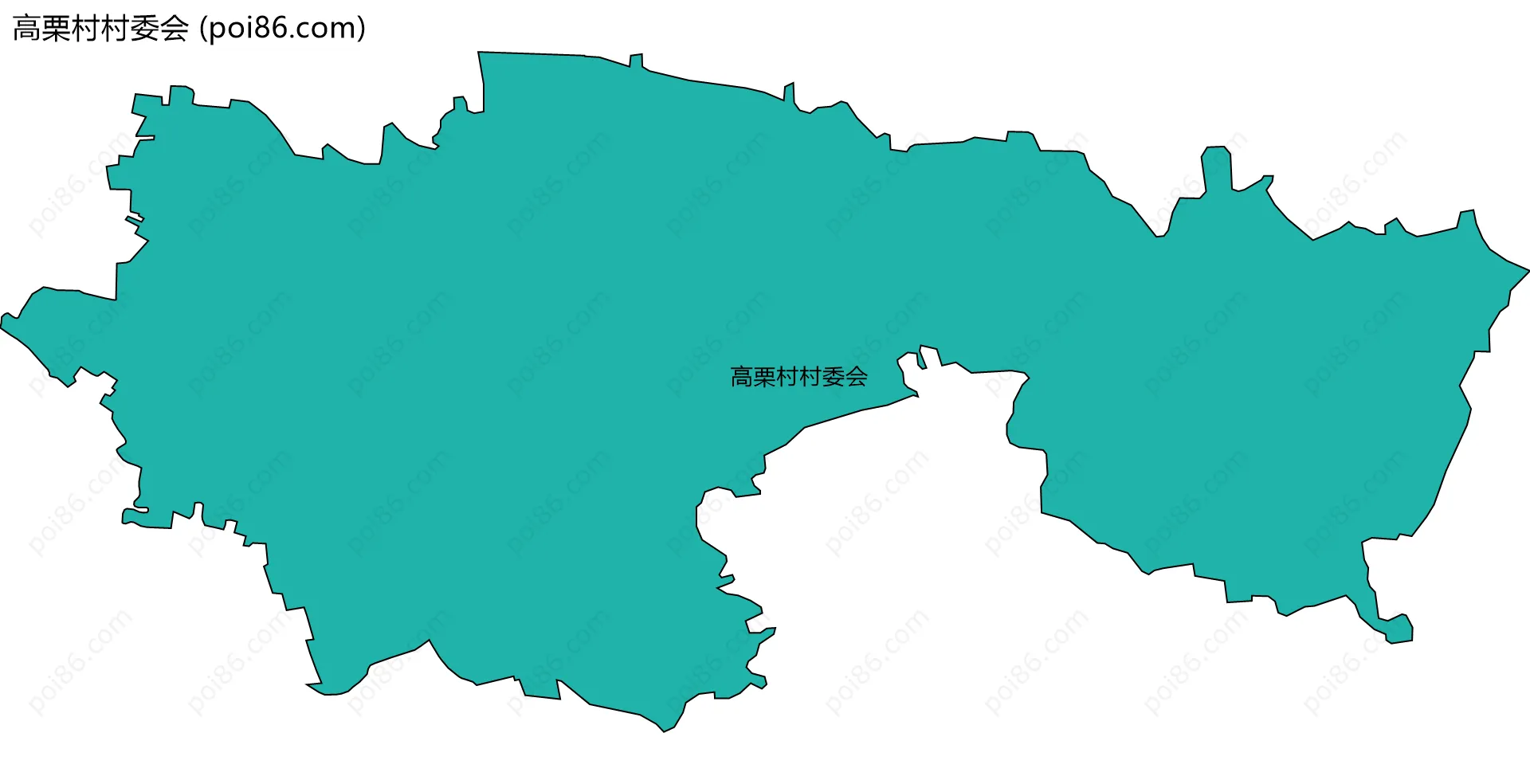 高栗村村委会边界地图