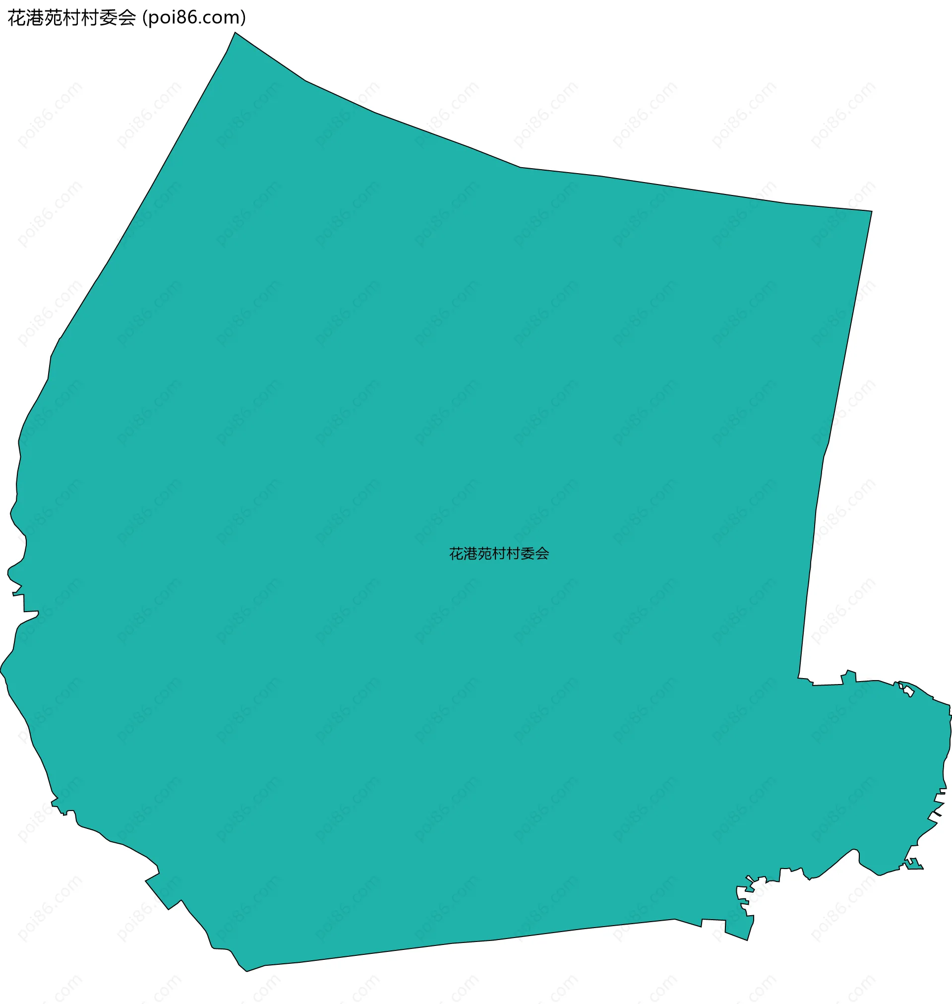 花港苑村村委会边界地图