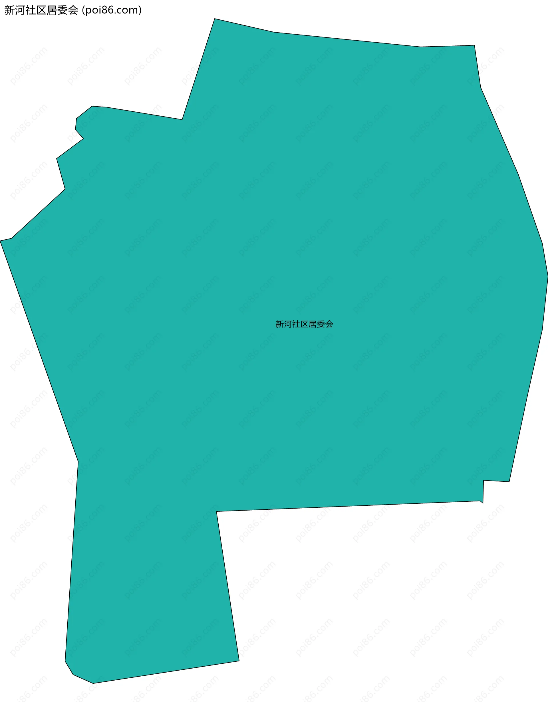新河社区居委会边界地图