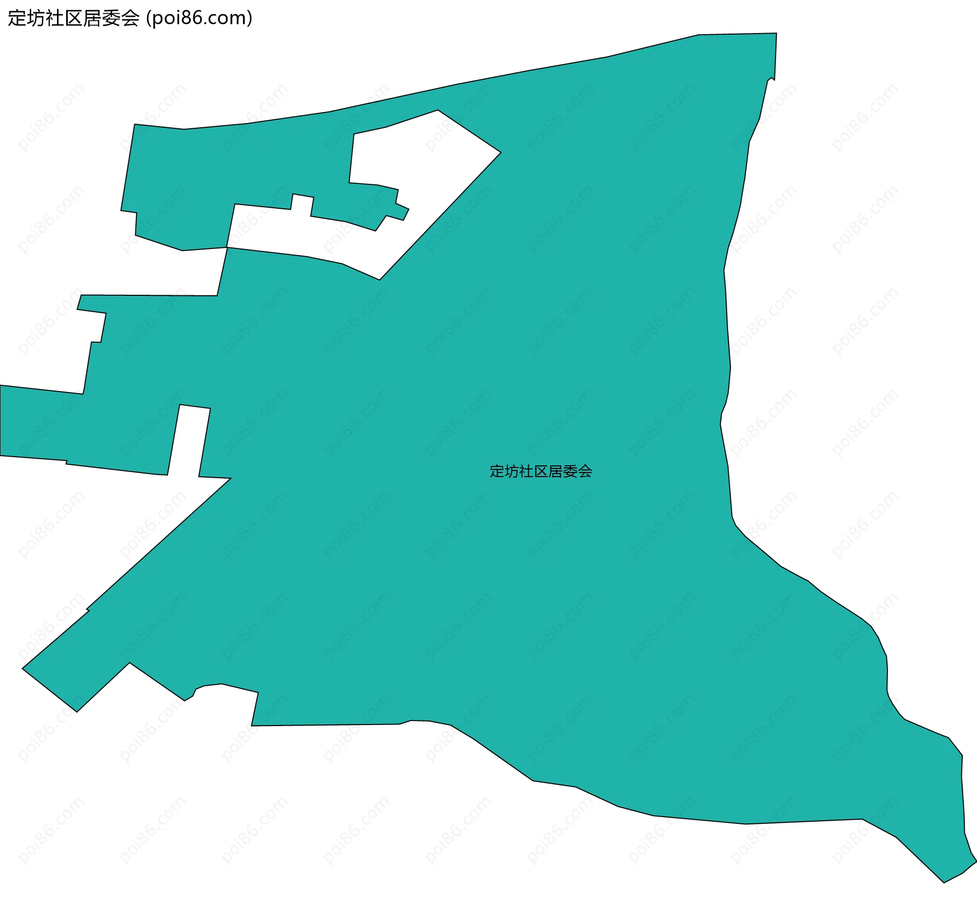 定坊社区居委会边界地图