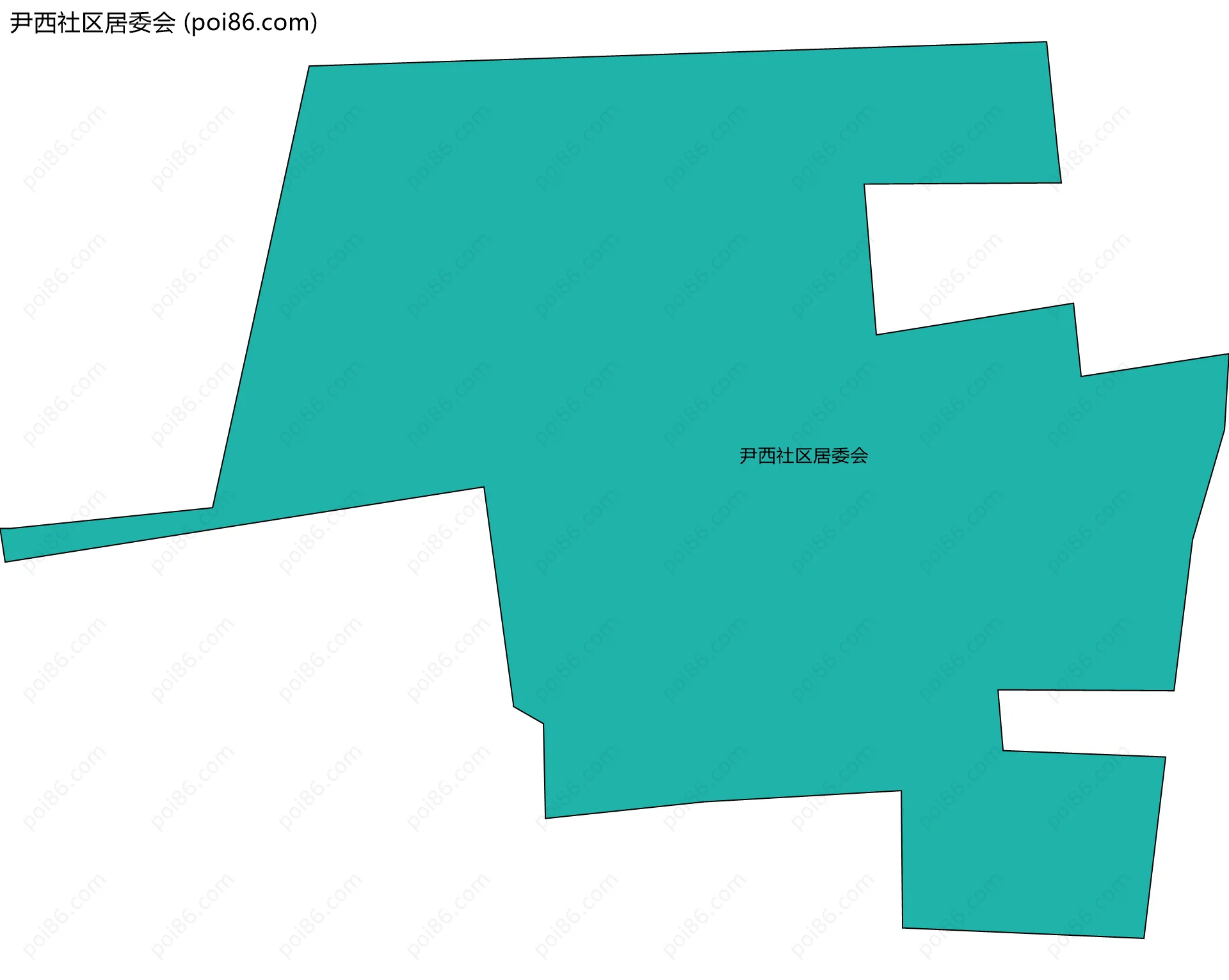 尹西社区居委会边界地图