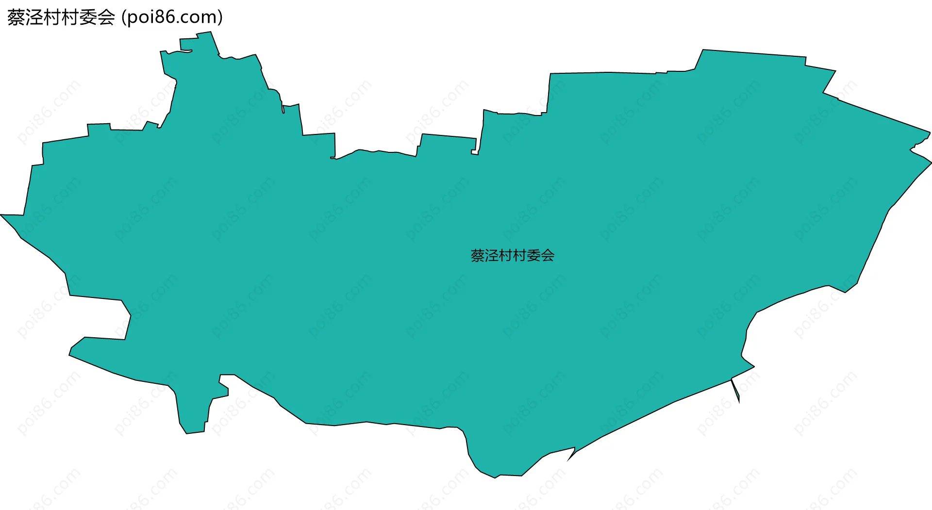 蔡泾村村委会边界地图