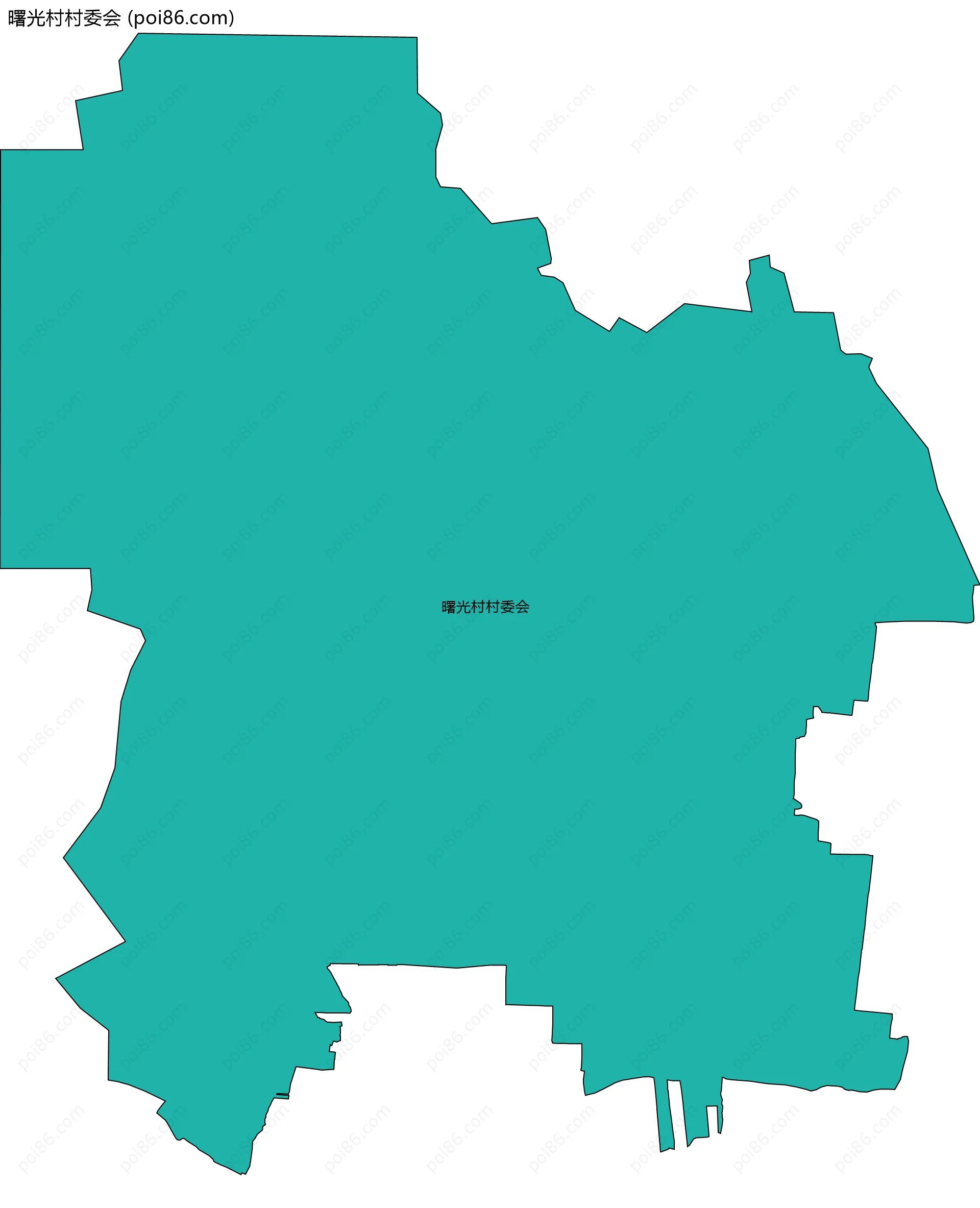 曙光村村委会边界地图