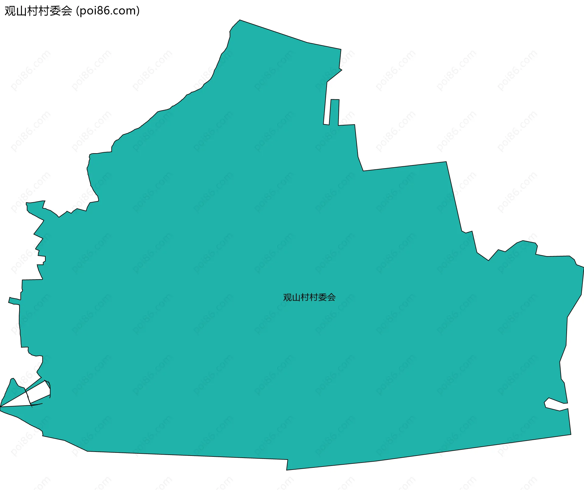 观山村村委会边界地图