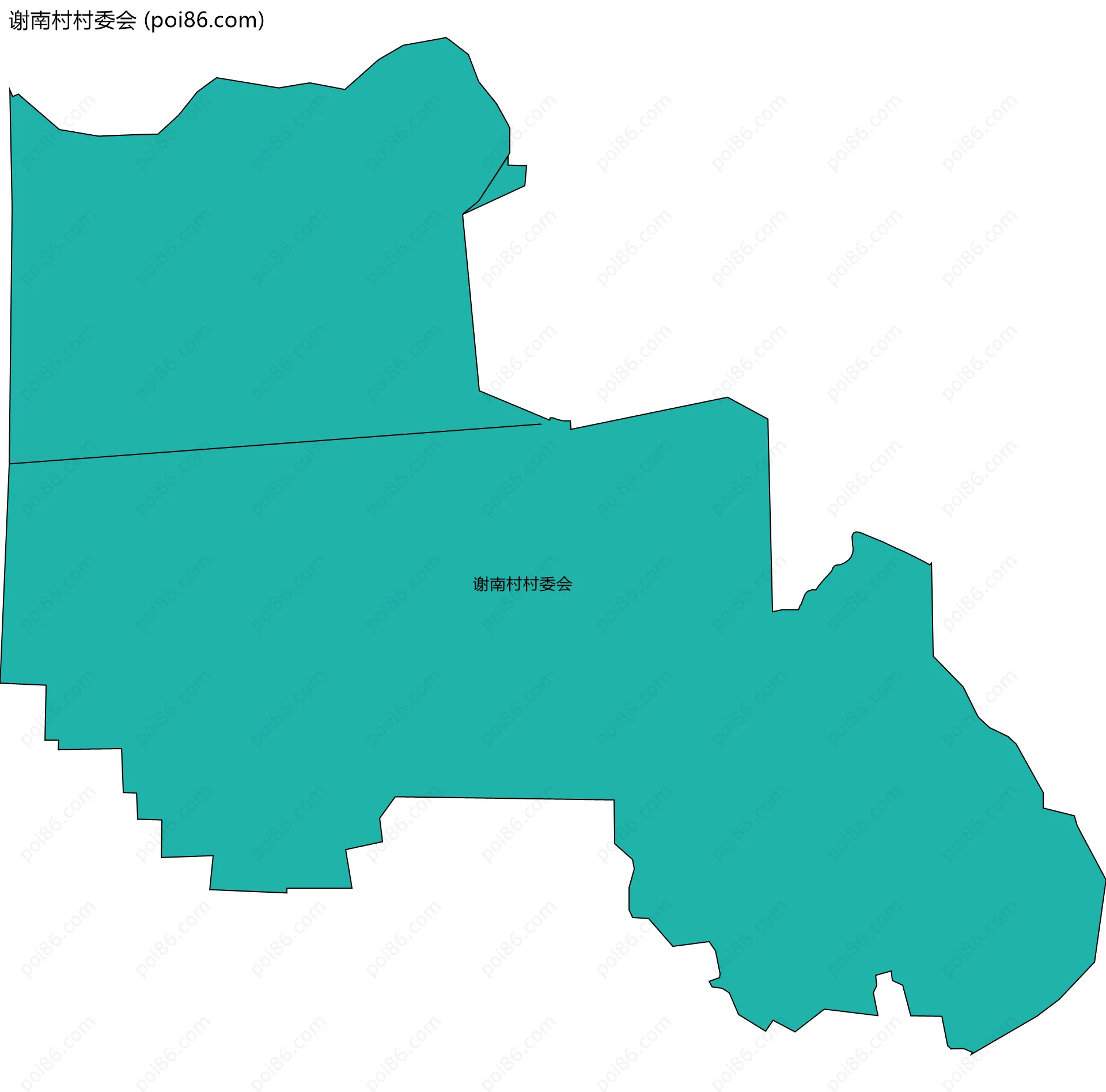 谢南村村委会边界地图