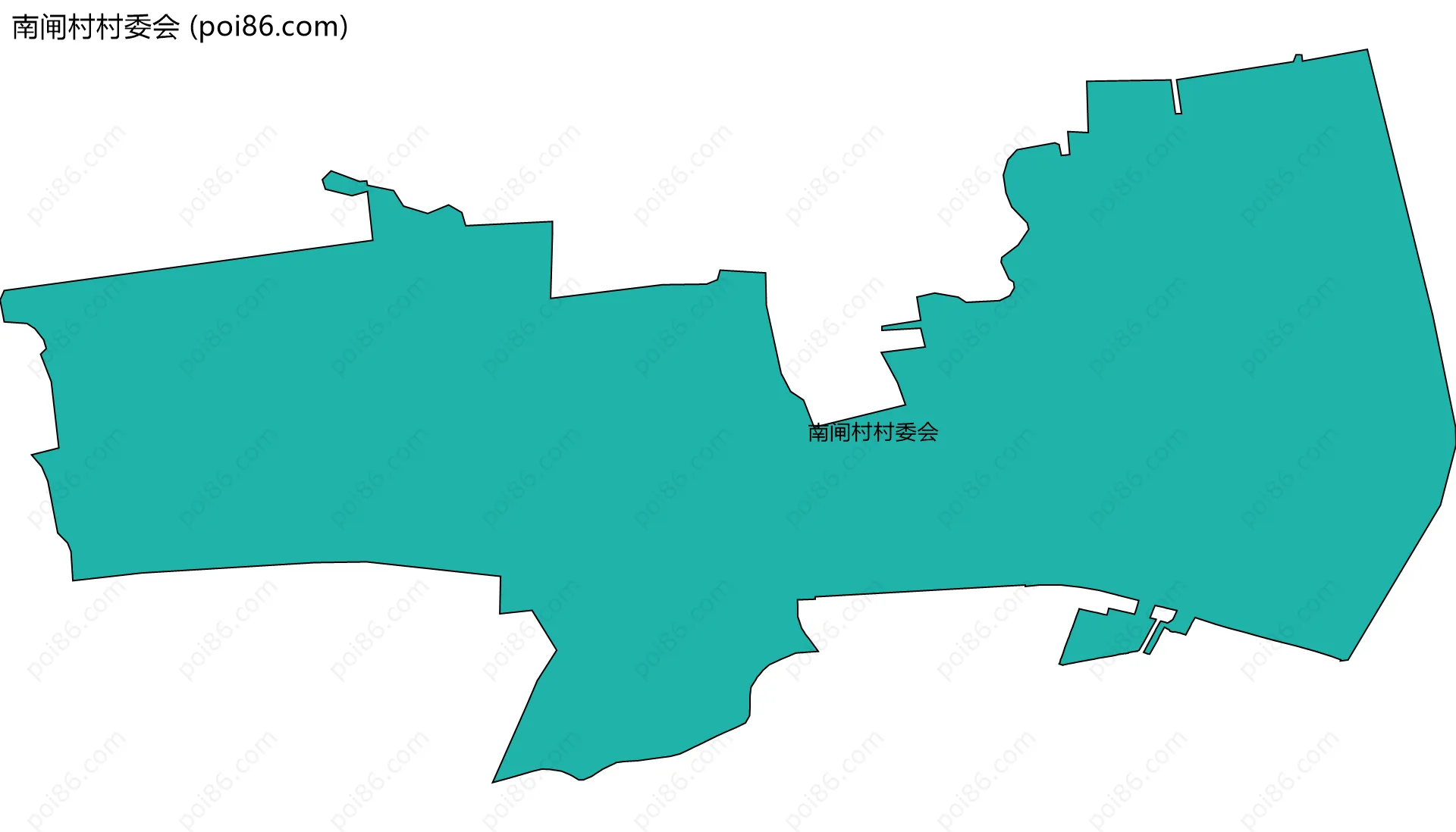 南闸村村委会边界地图